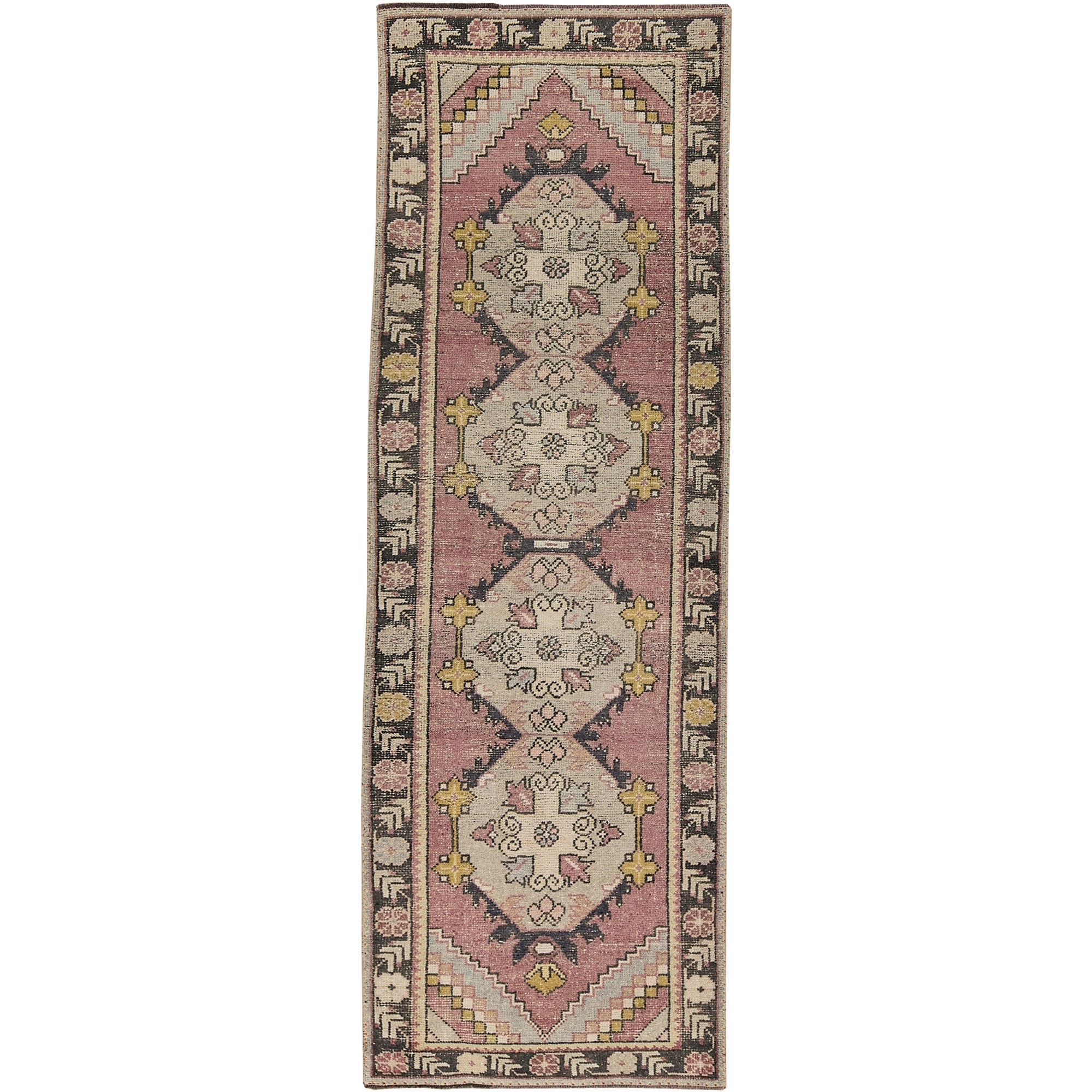 Idetta | Medallion Vintage | Hand-Knotted Turkish Runner | Kuden Rugs