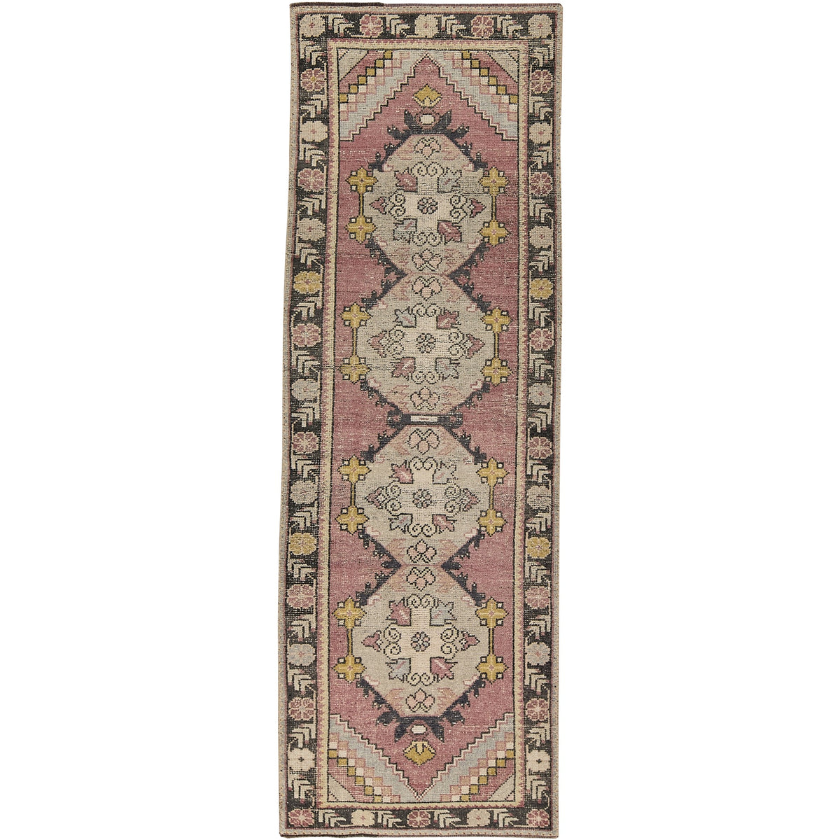 Idetta | Medallion Vintage | Hand-Knotted Turkish Runner | Kuden Rugs