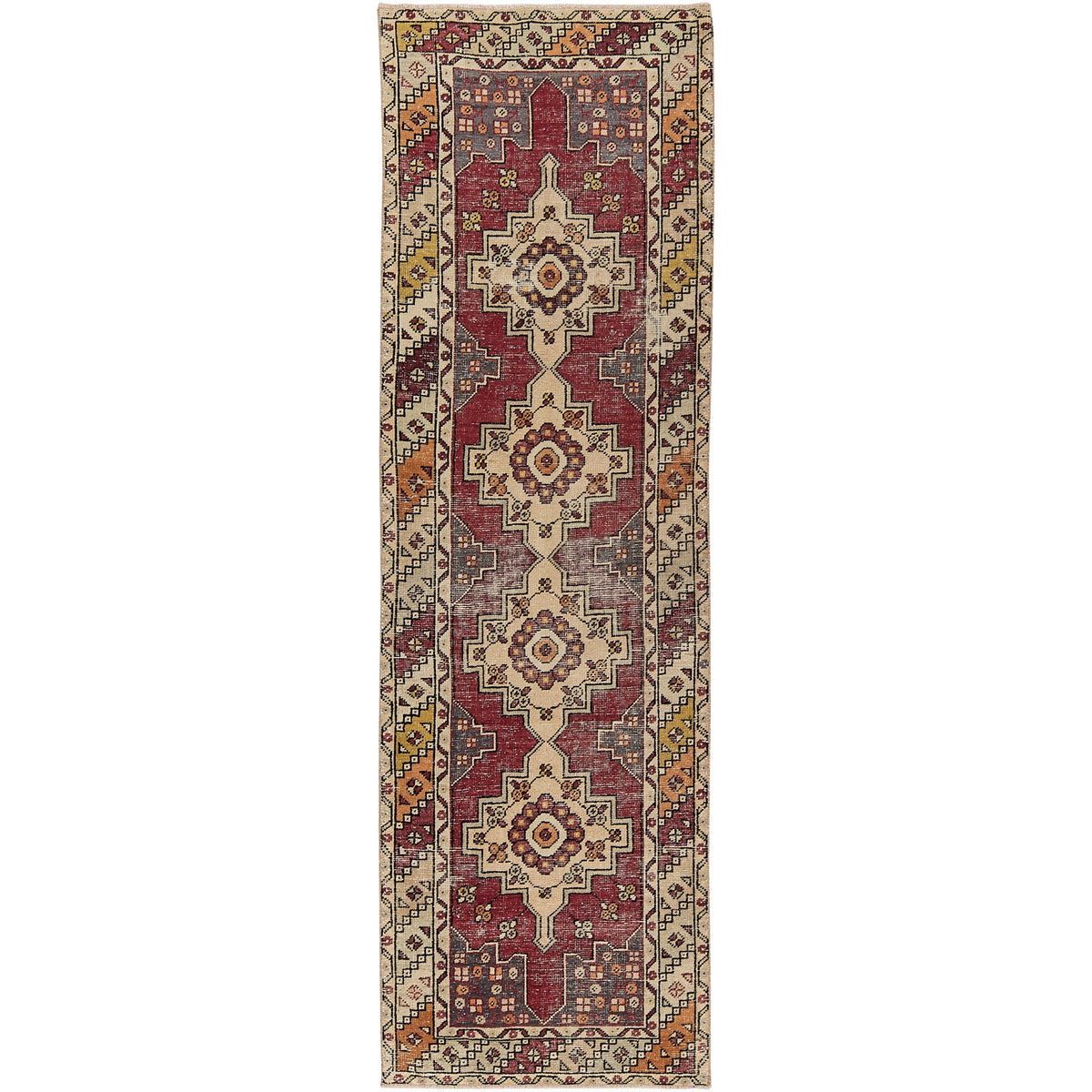 Idette | Medallion Vintage | Hand-Knotted Turkish Runner | Kuden Rugs