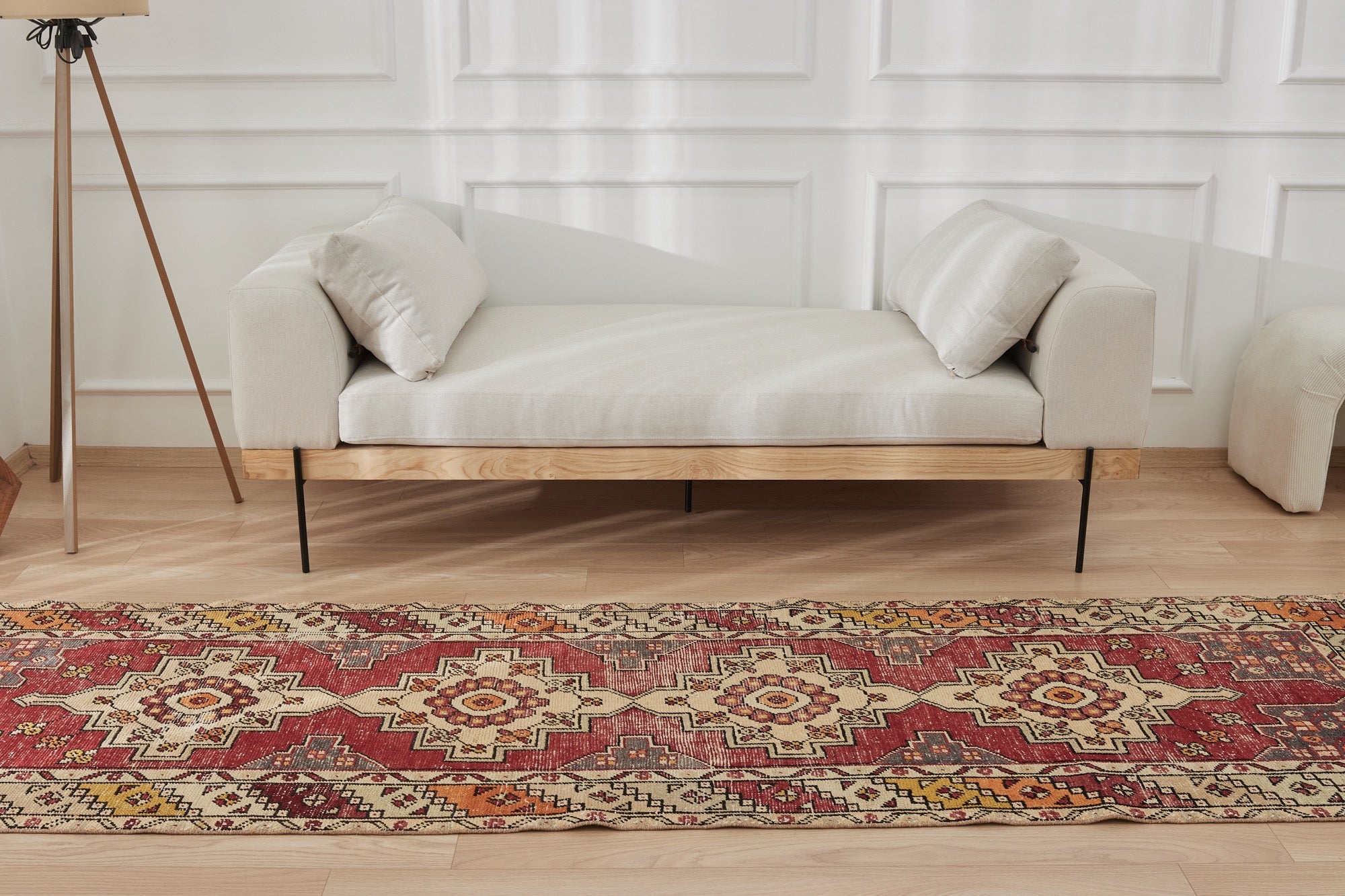 Idette | Low Pile Opulence | Vintage Turkish Runner | Kuden Rugs