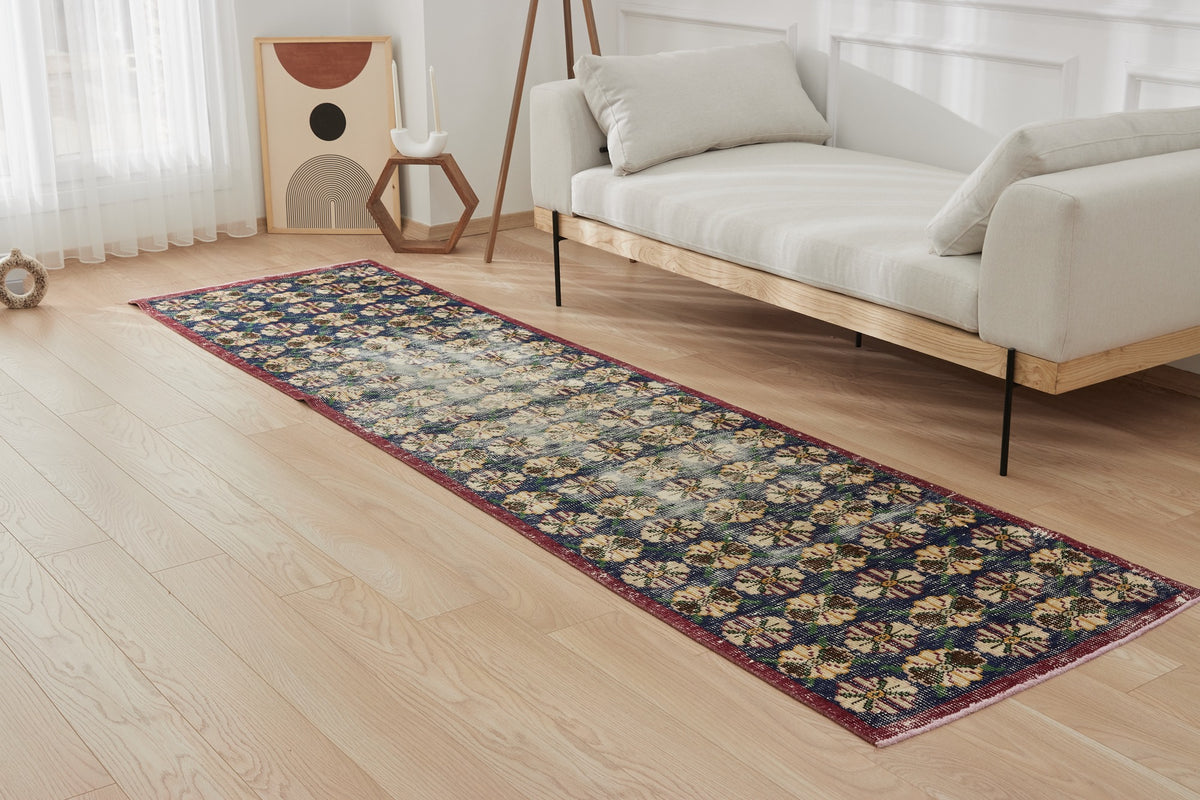 Ieishia | Blue Serenity | Hand-Knotted Runner Carpet | Kuden Rugs