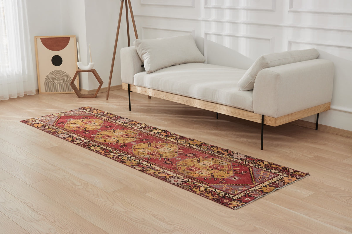 Ilinah | Red Elegance | Authentic Runner Carpet | Kuden Rugs