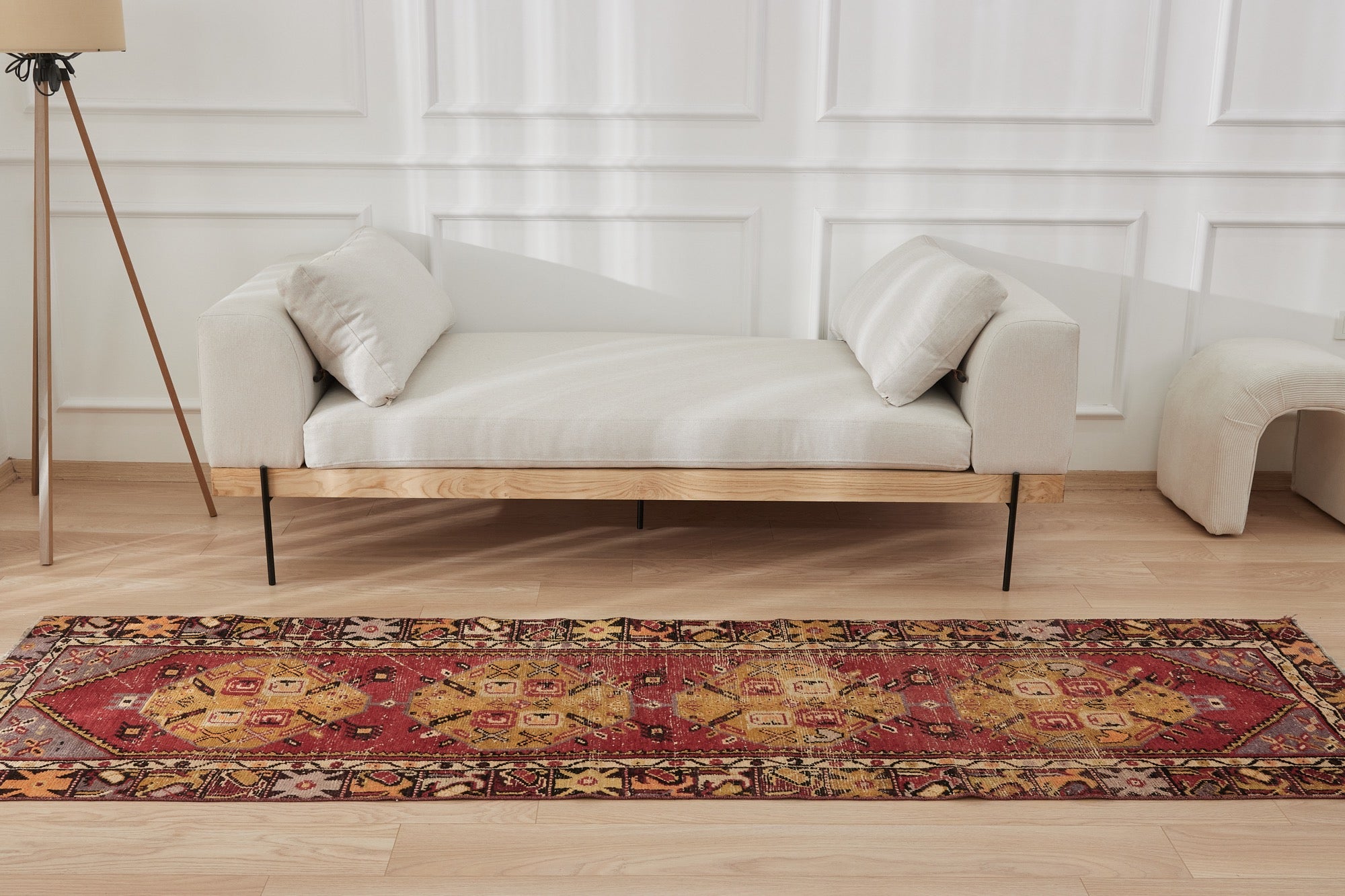 Ilinah | Low Pile Opulence | Vintage Turkish Runner | Kuden Rugs