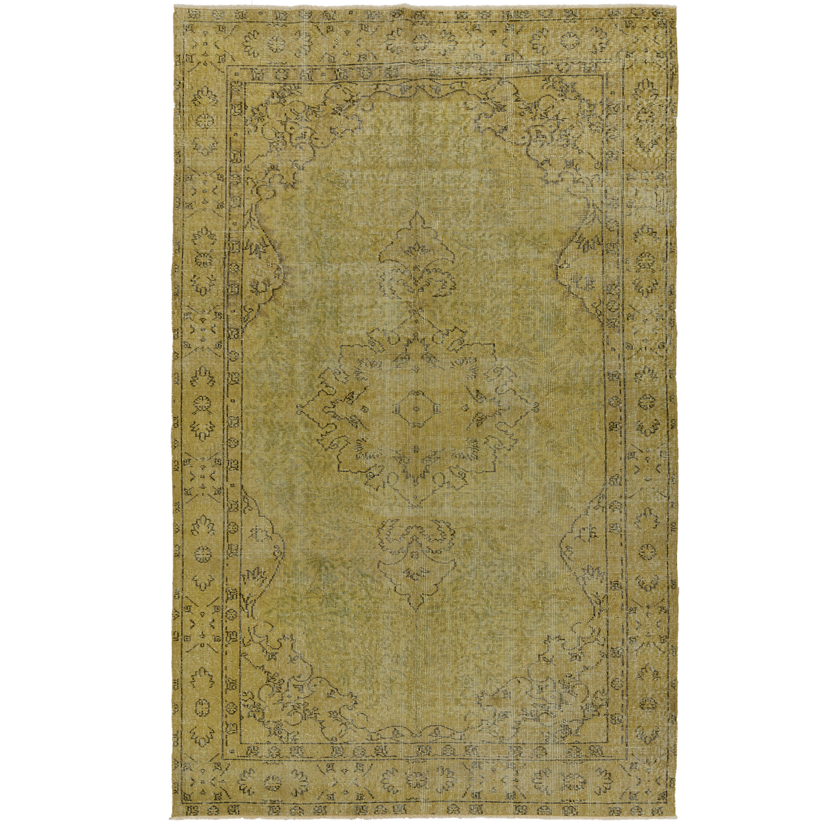 Ilyni | Sunlit Yellow Medallion Rug | Kuden Rugs