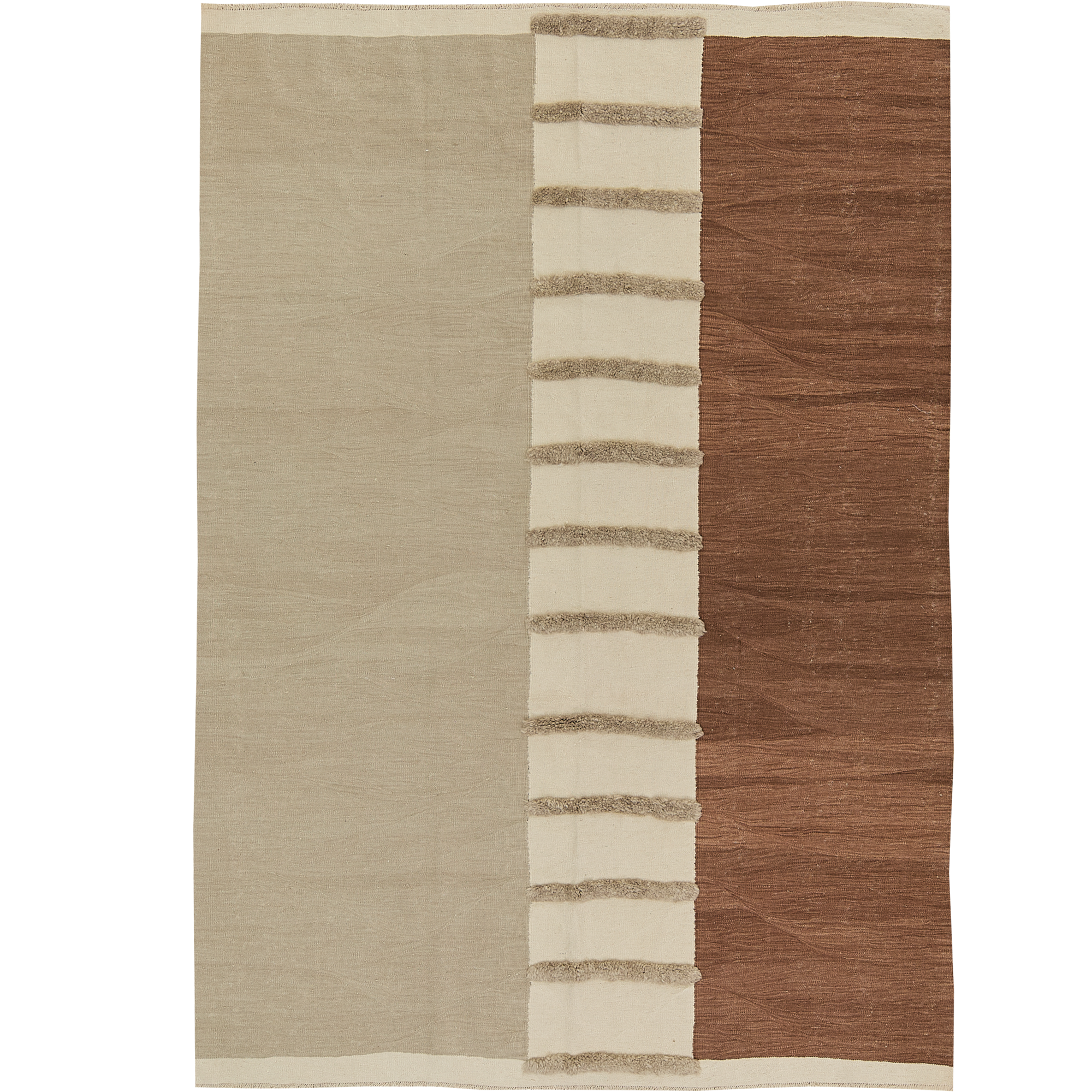 Isabell | Cream Geometric Kilim Area Rug | Kuden Rugs