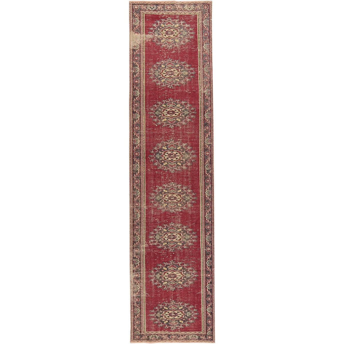 Ivorine | Medallion Mastery | Handcrafted Turkish Runner | Kuden Rugs