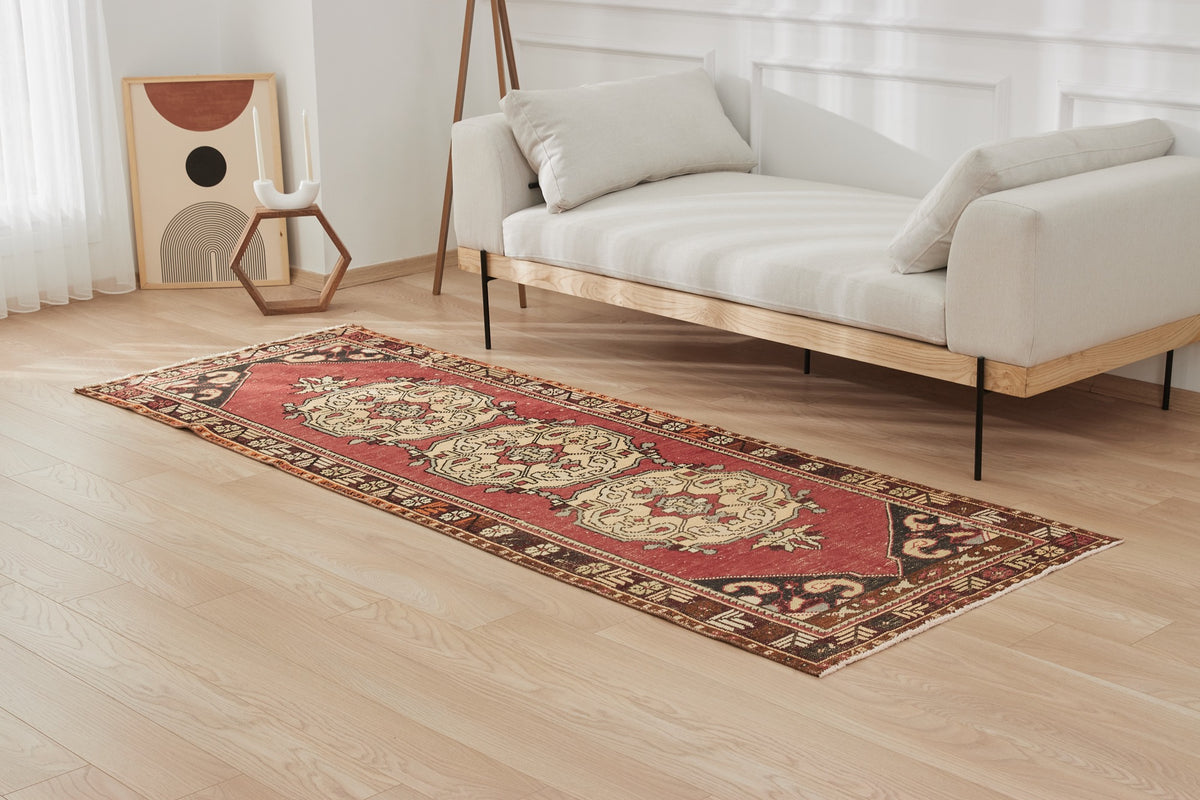 Izadorah | Red Elegance | Authentic Runner Carpet | Kuden Rugs