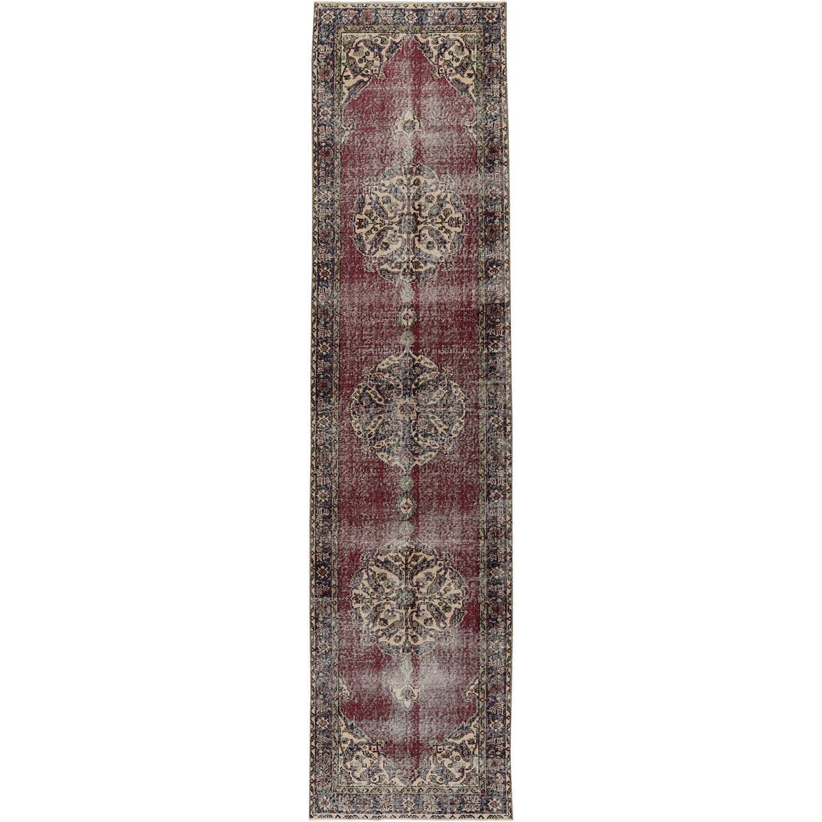 Jacent | Medallion Vintage | Hand-Knotted Turkish Runner | Kuden Rugs