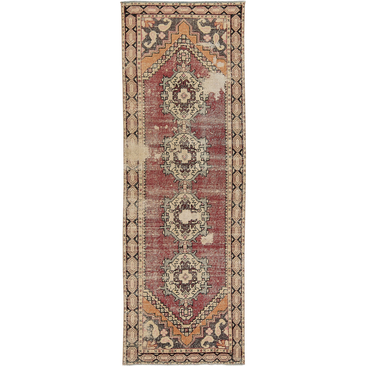 Jaciela | Medallion Vintage | Hand-Knotted Turkish Runner | Kuden Rugs