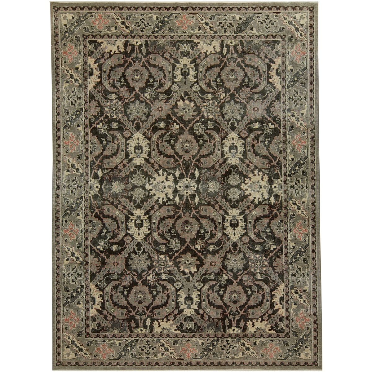 Jaidin | Bold Black Turkish Rug | Kuden Rugs
