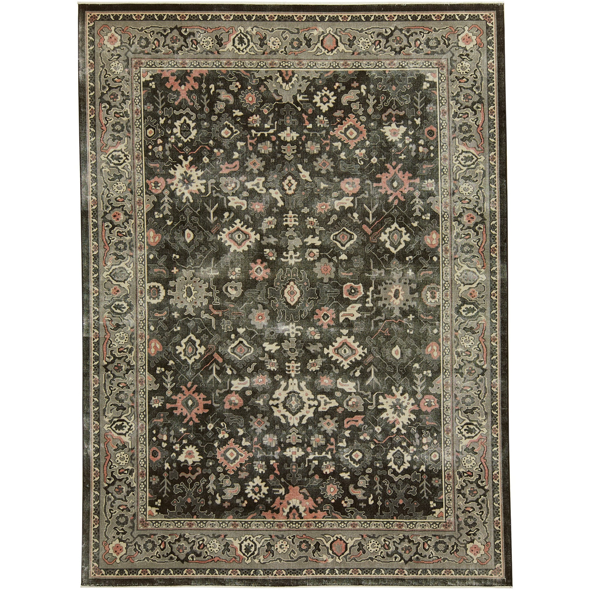 Jamya | Sophisticated Black Turkish Rug | Kuden Rugs