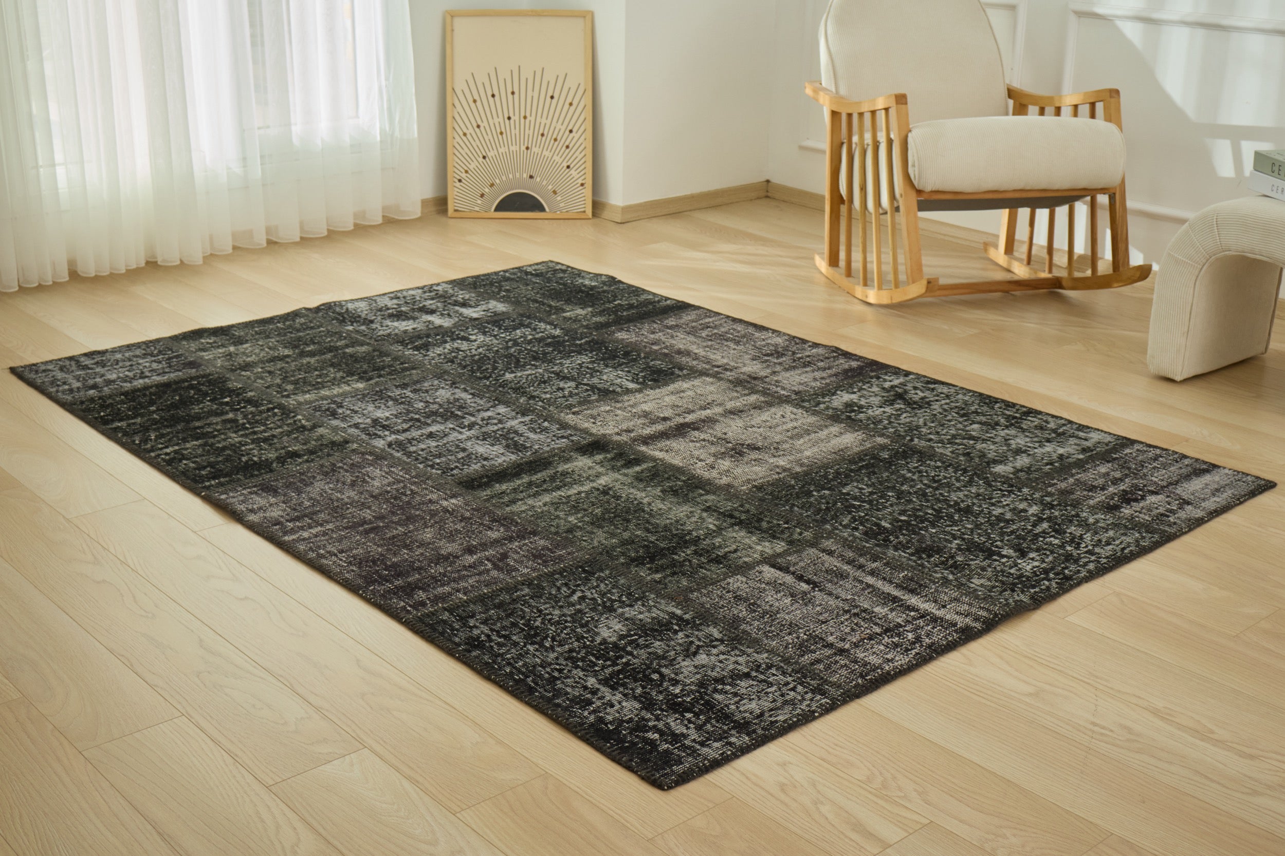 Janine - Vintage Patchwork Rug | Kuden Rugs