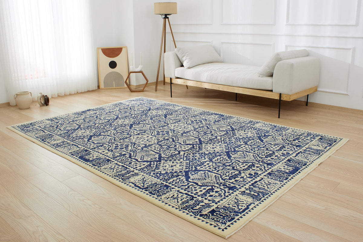 Kaelinn | Handmade Wool-Cotton Area Opulence | Kuden Rugs