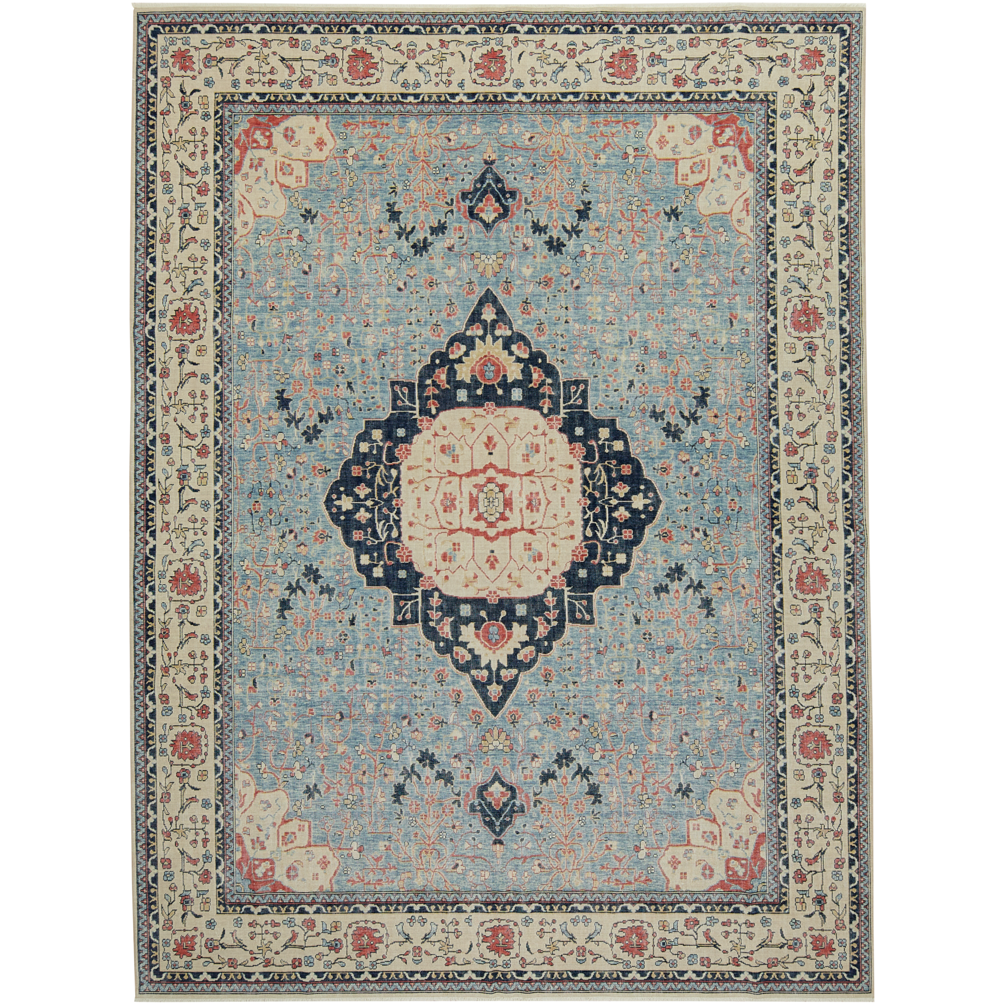 Kamna | Regal Blue Medallion Rug | Kuden Rugs