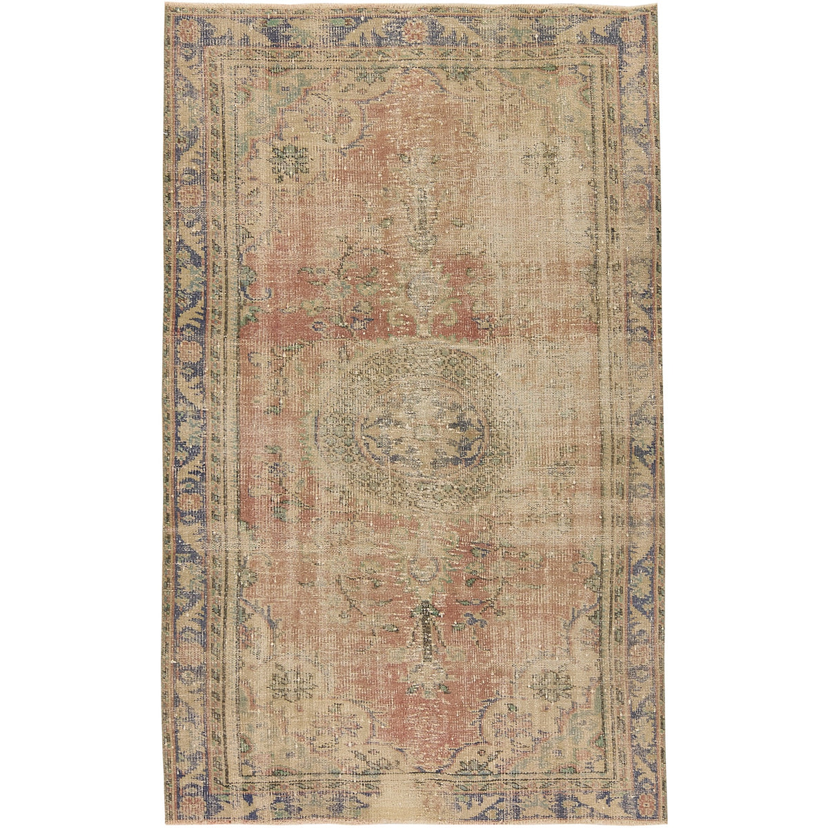 Kari | Medallion Vintage | Hand-Knotted Turkish Small Rug | Kuden Rugs