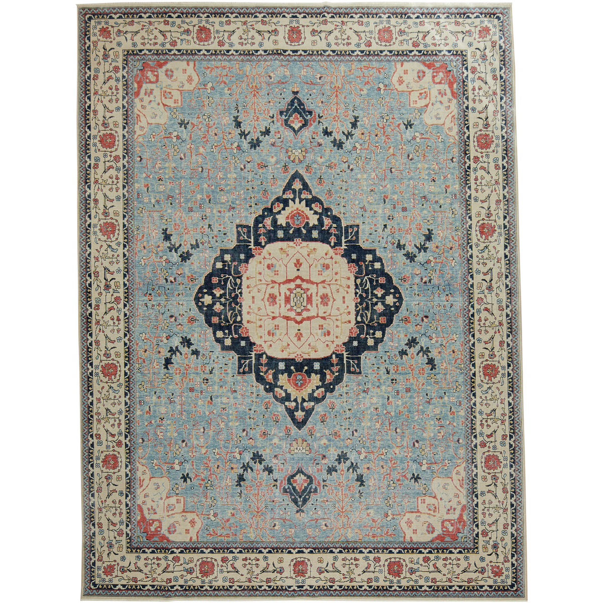 Karsen | Regal Blue Medallion Rug | Kuden Rugs