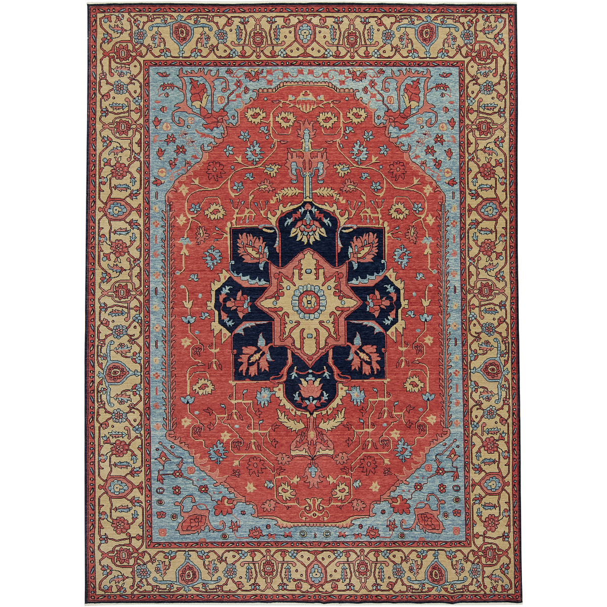 Kayleigh | Luxurious Red Medallion Rug | Kuden Rugs