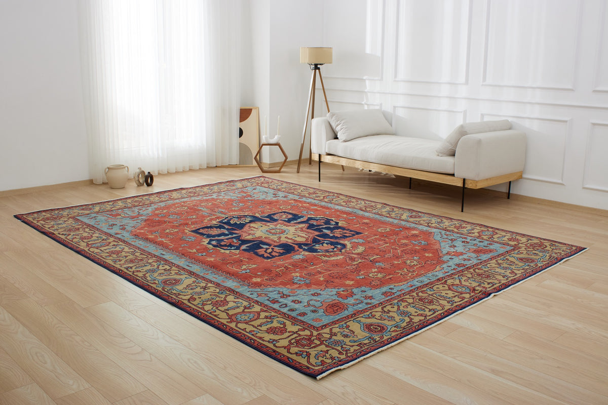 Kayleigh | Handmade Wool-Cotton Area Opulence | Kuden Rugs