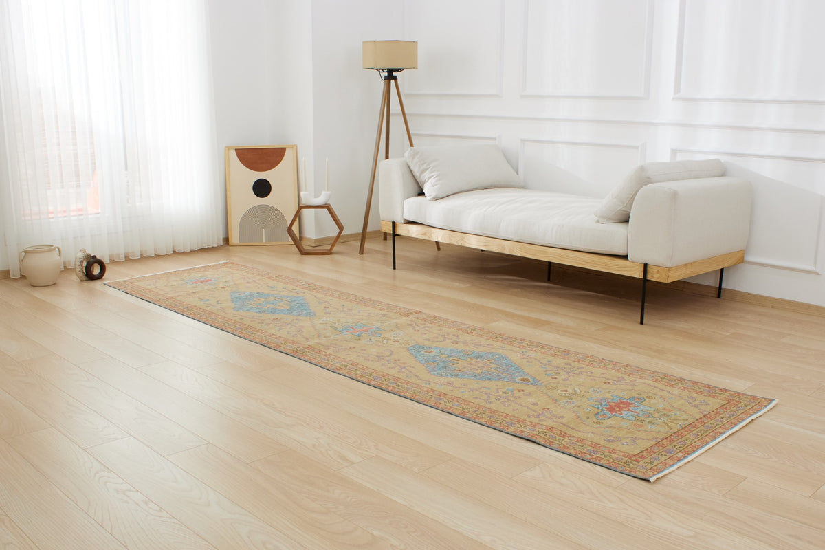 Kharissa | Handmade Wool-Cotton Runner Luxury | Kuden Rugs