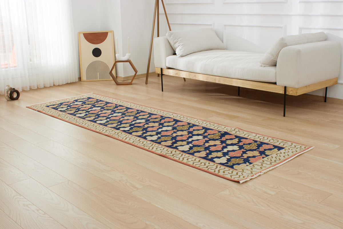 Kira | Handmade Wool-Cotton Runner Opulence | Kuden Rugs