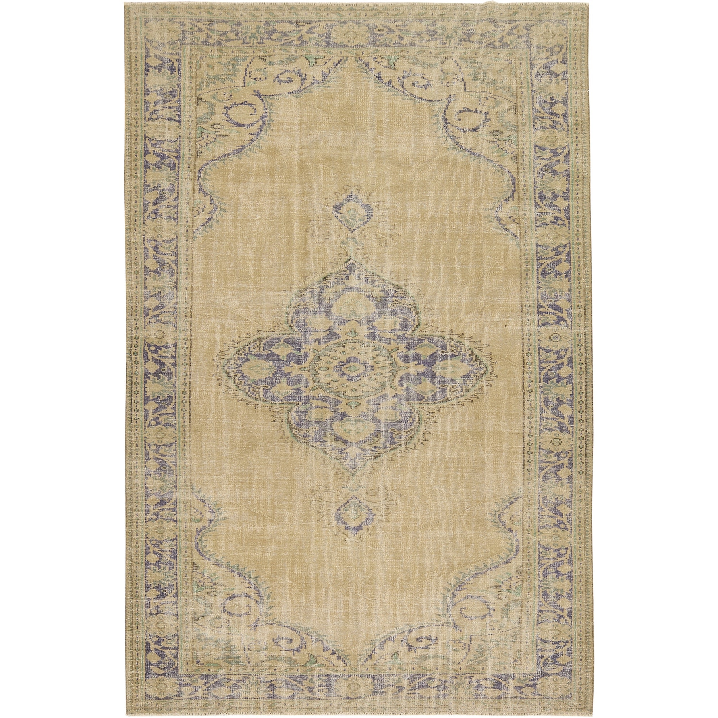 Logan | Heirloom Beige Medallion Rug | Kuden Rugs