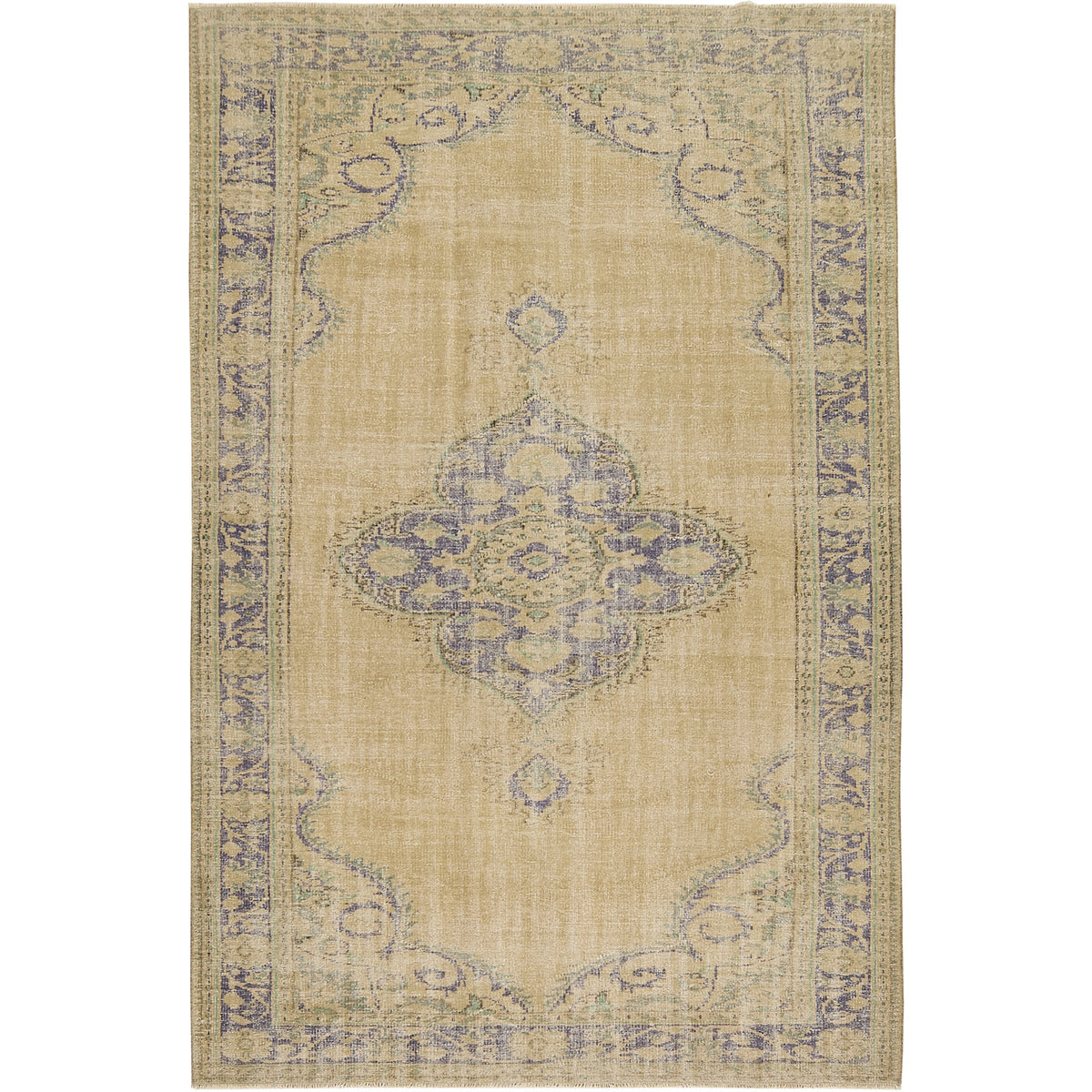 Logan | Heirloom Beige Medallion Rug | Kuden Rugs