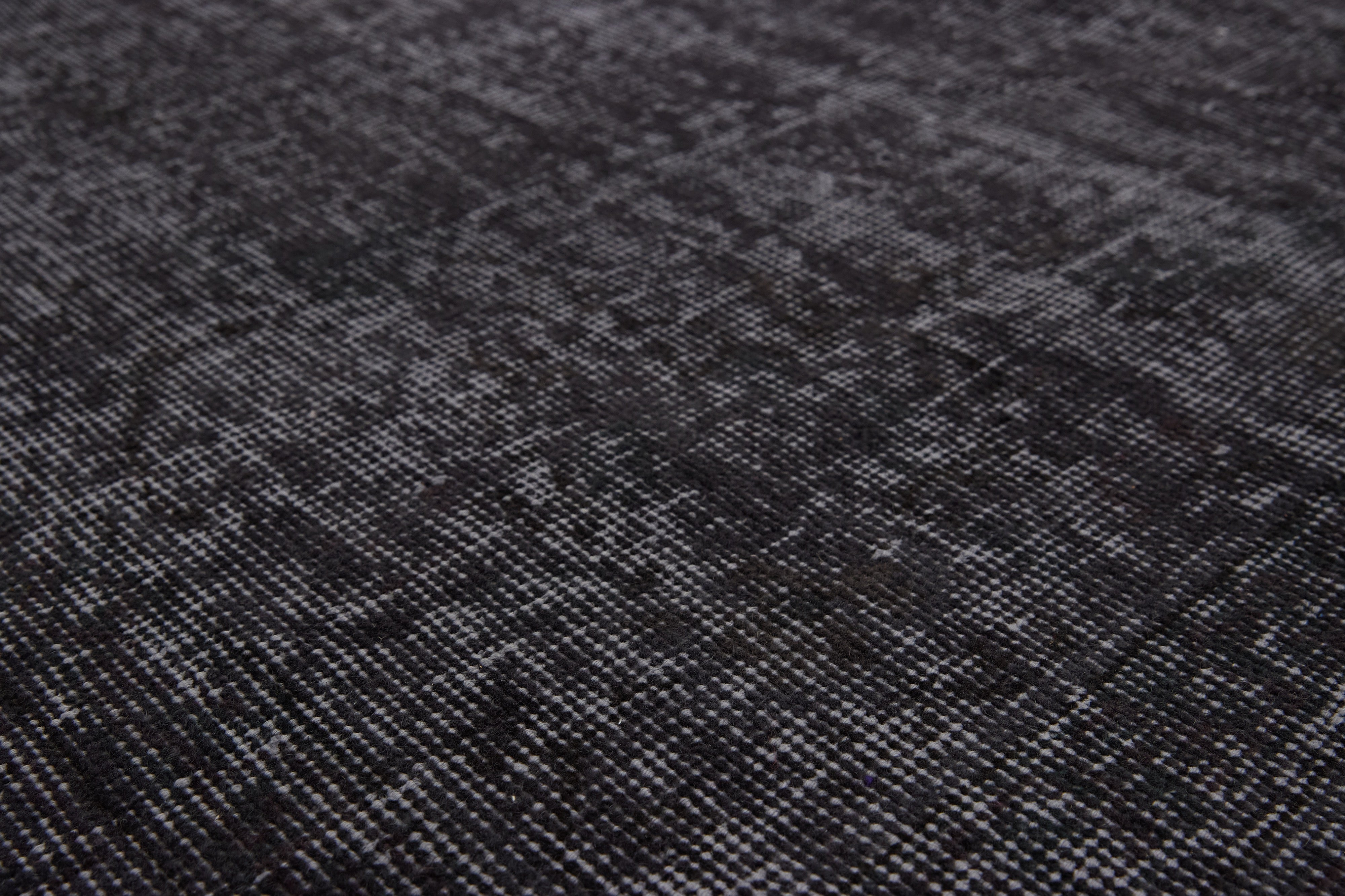 Maiya Black Rug - Overdyed Vintage Turkish Charm