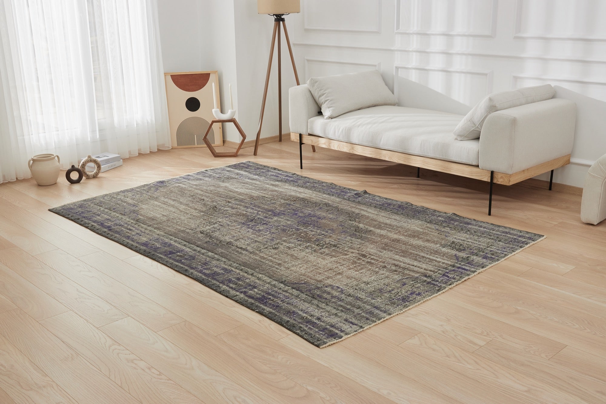 Mysha | Vintage Overdyed Turkish Carpet | Kuden Rugs