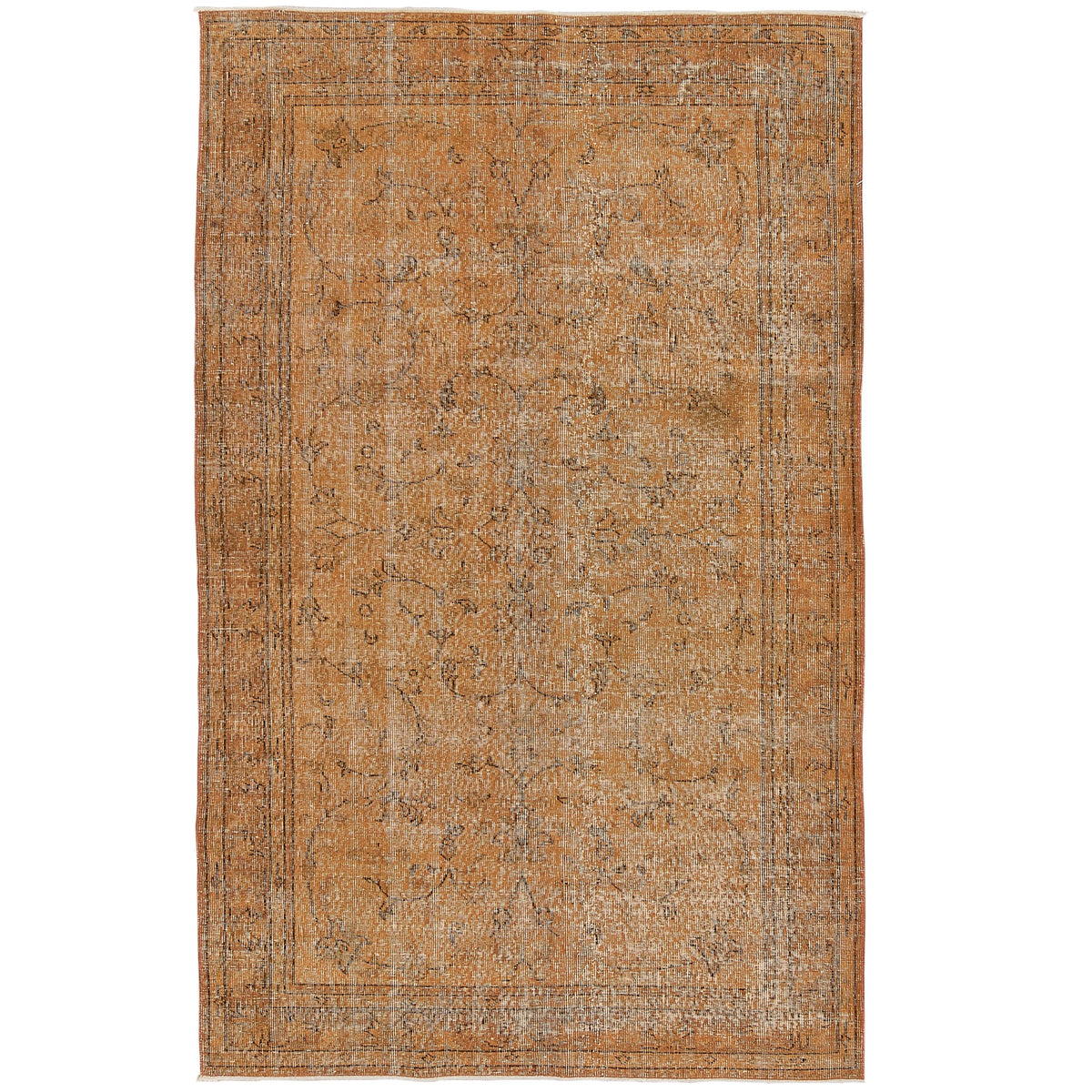 Naimaha | Warm Orange Hand-Knotted Elegance | Turkish Rug | Kuden Rugs