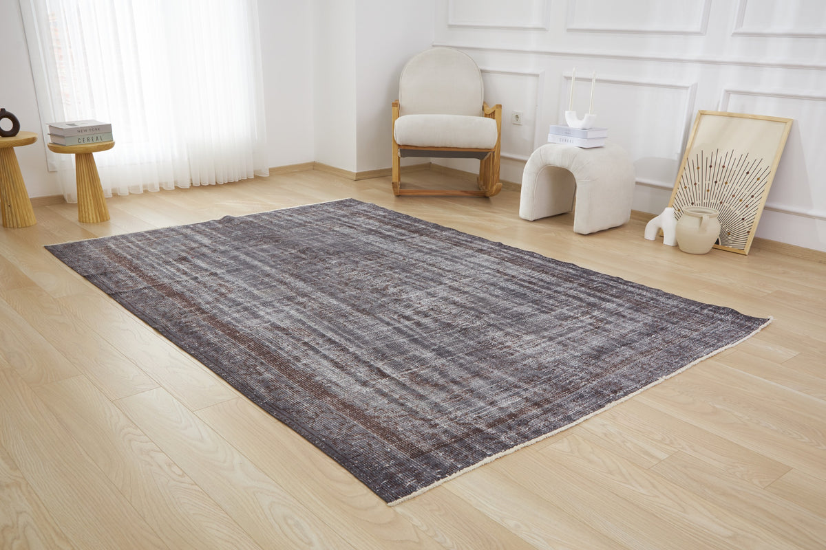 Nanice | Vintage Minimalism | Overdyed Area Rug | Kuden Rugs