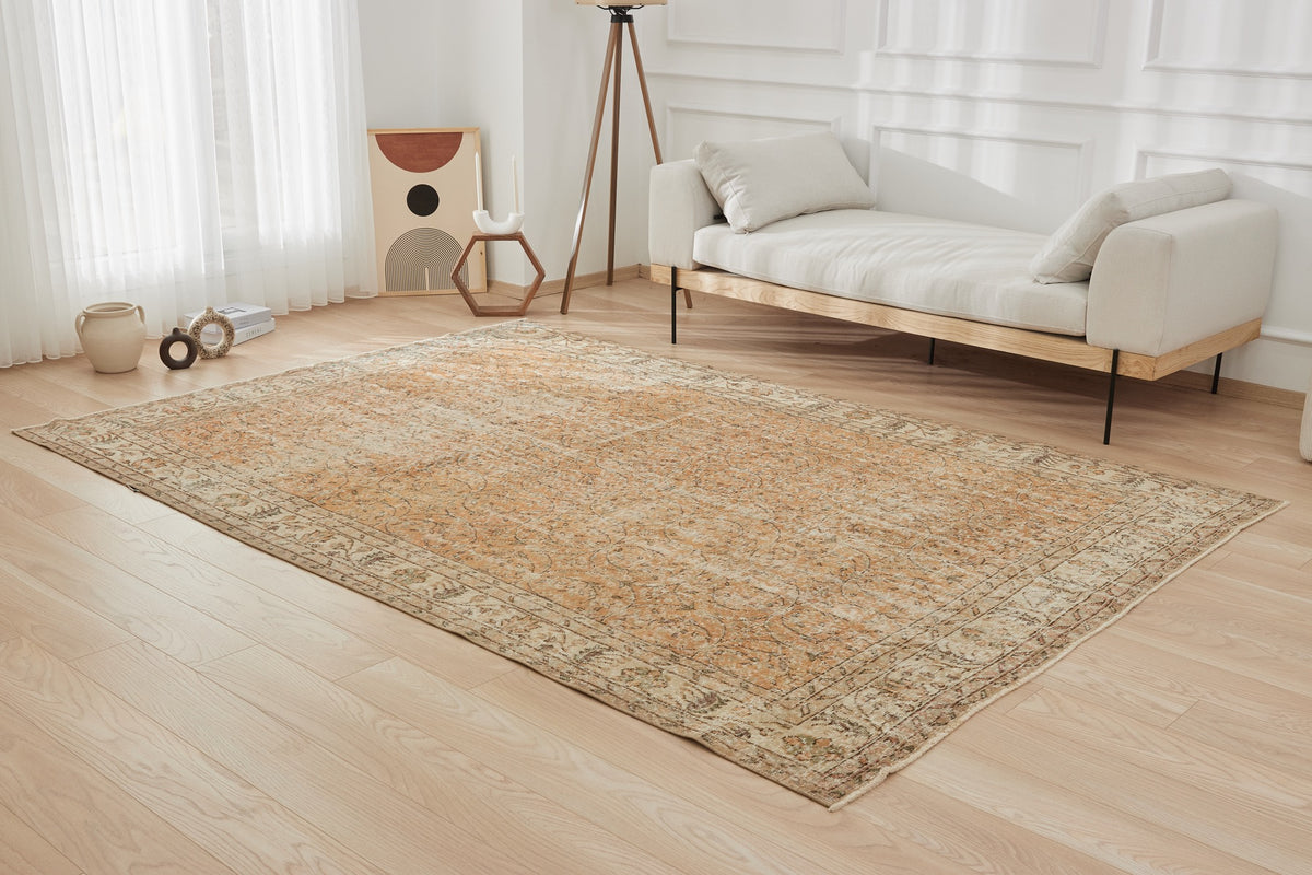 Richenda | Orange Elegance | Authentic Antique washed Carpet | Kuden Rugs