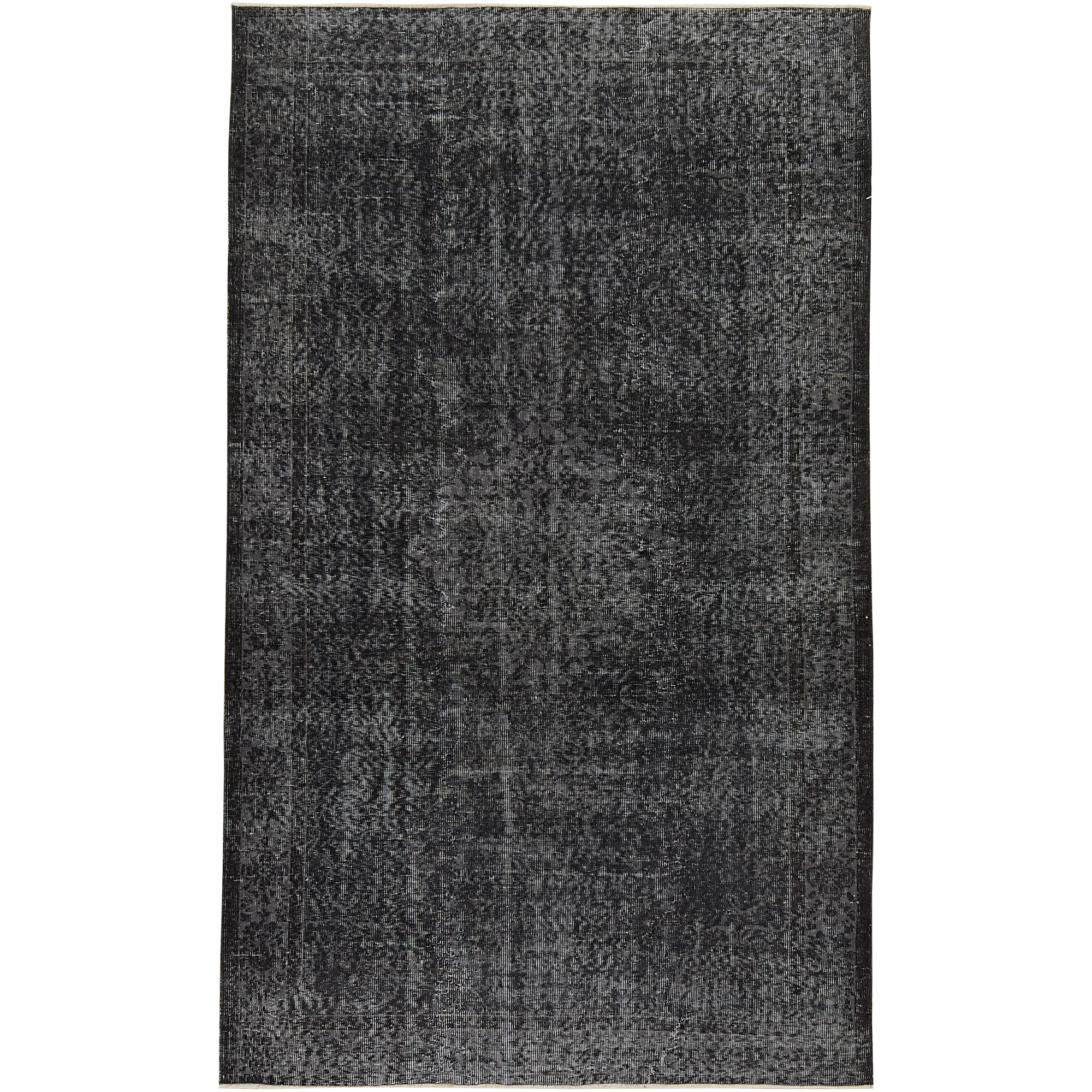 Roselani | Bold Black Vintage Area Rug | Kuden Rugs