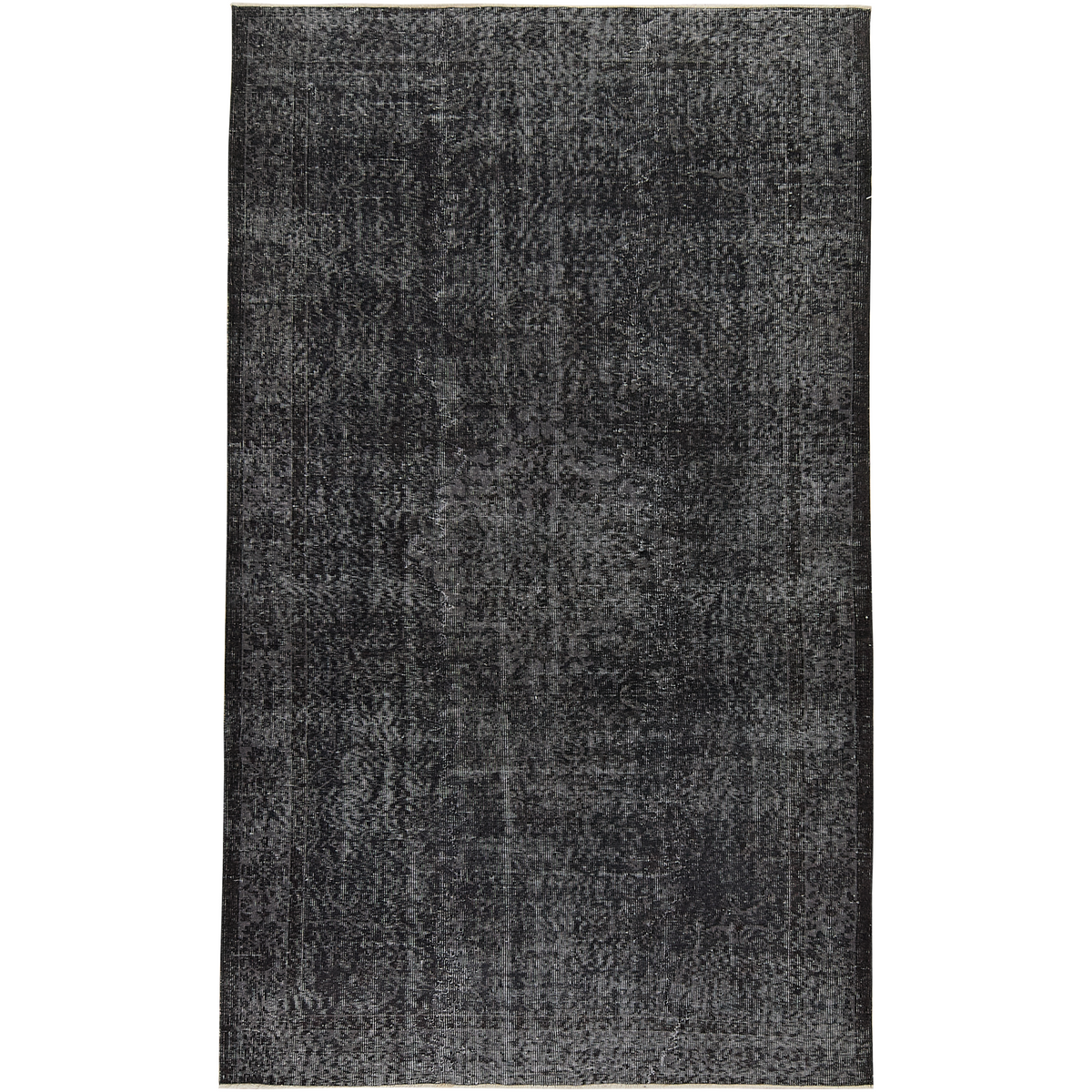 Roselani | Bold Black Vintage Area Rug | Kuden Rugs