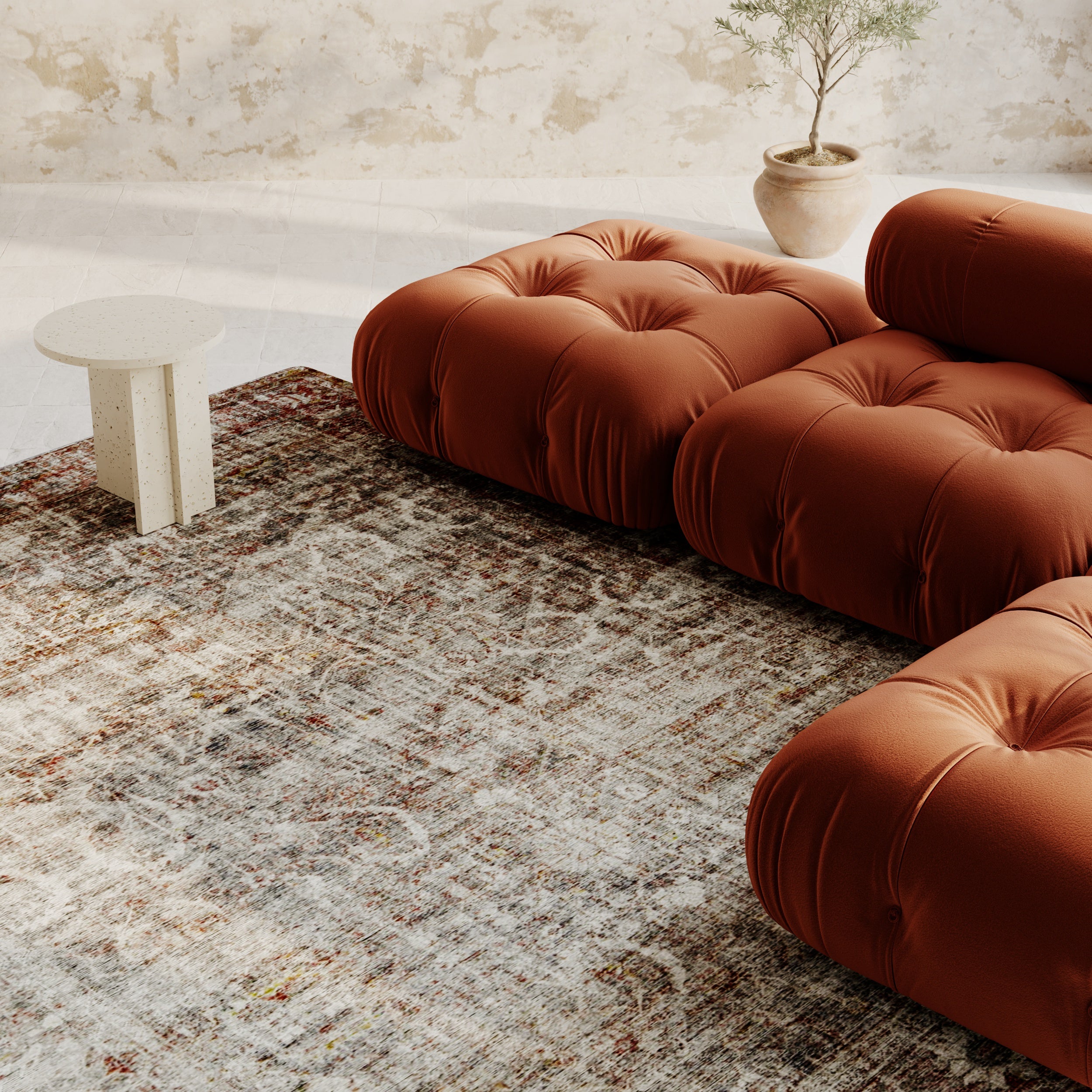 Vibrant Handwoven Carpet for Contemporary Homes - Kuden Rugs