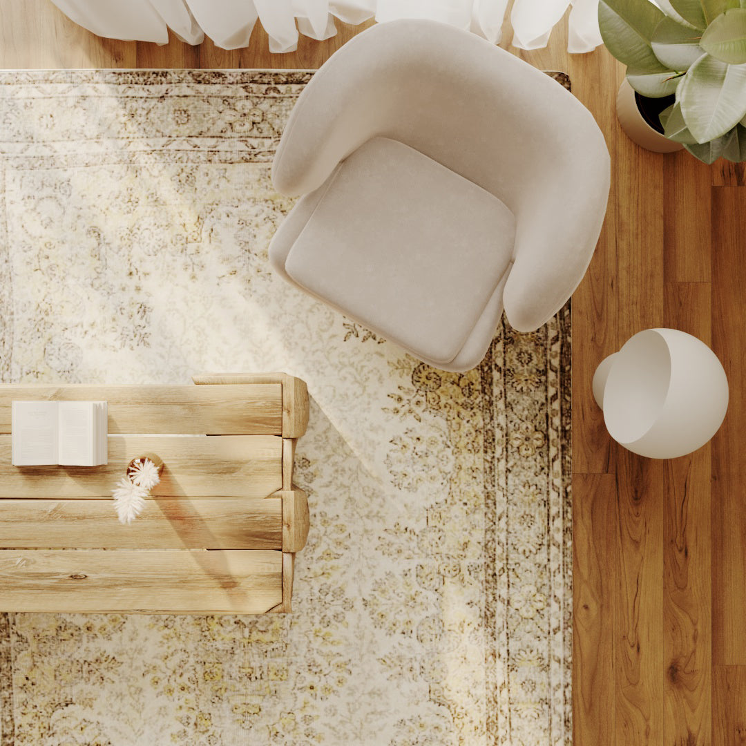 Rustic Handwoven Rug with Rich Textures - Kuden Rugs