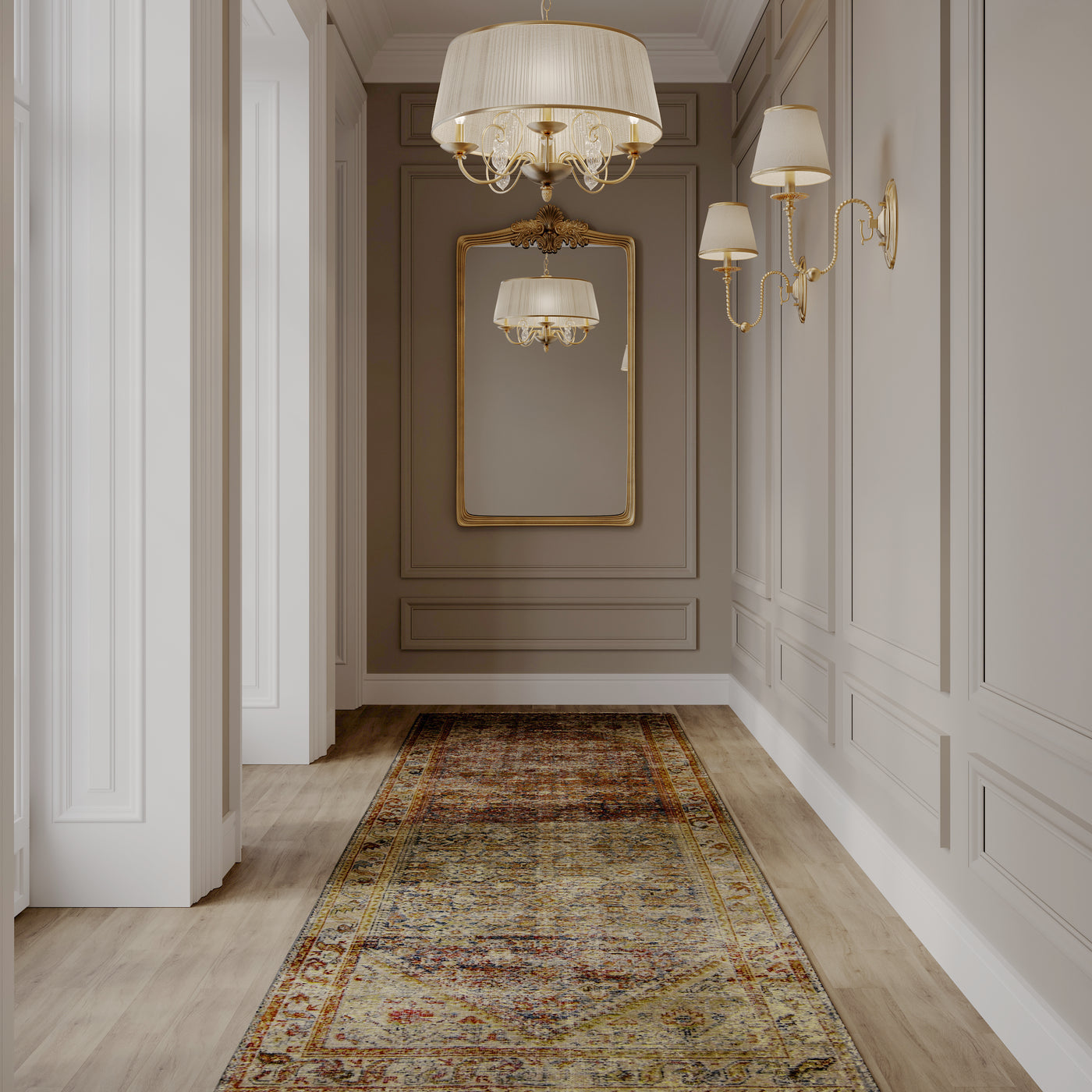Classic Handmade Rug with Geometric Patterns - Kuden Rugs