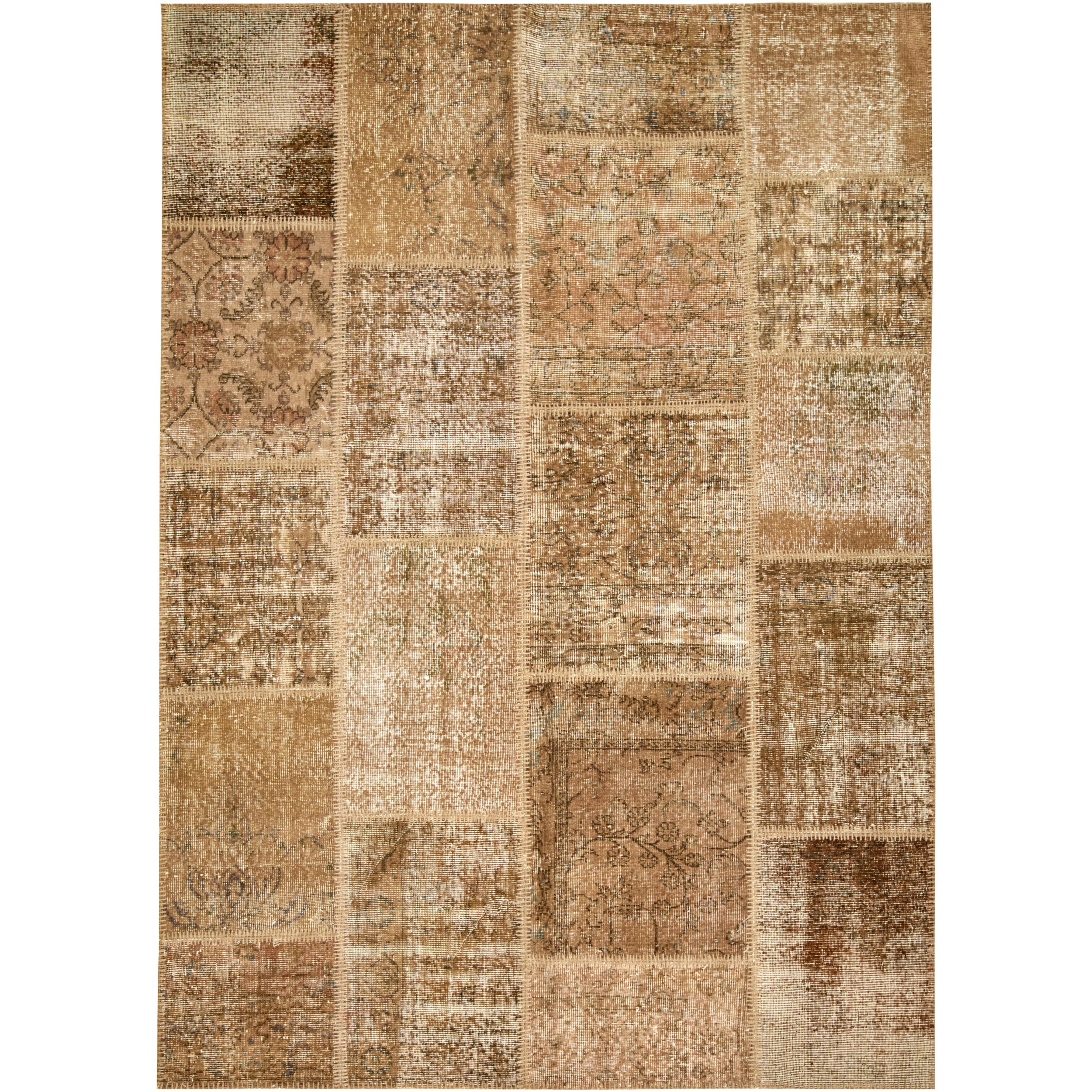 6' x 8' Vintage Turkish Area Rug, Brown - Safa | Kuden Rugs