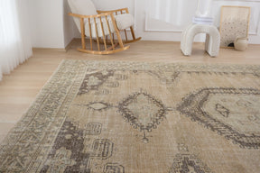 Seyram - An Antique washed Vision in Soft Cream | Kuden Rugs