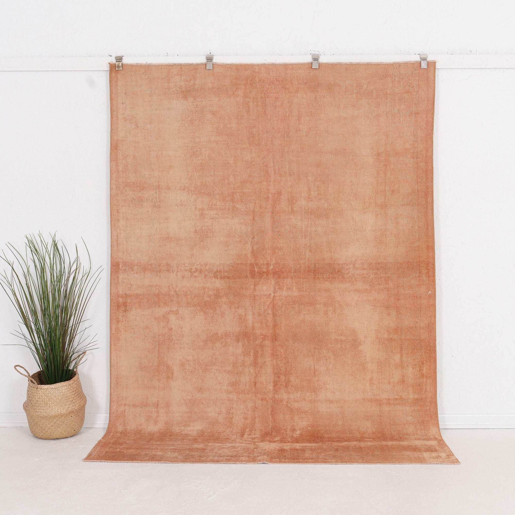 6' x 8' - Vintage Indian Area Rug, Orange - Gaerisaria | Kuden Rugs