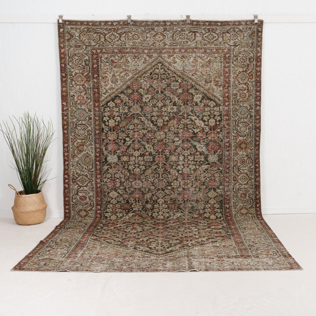Large Green Antique Rug