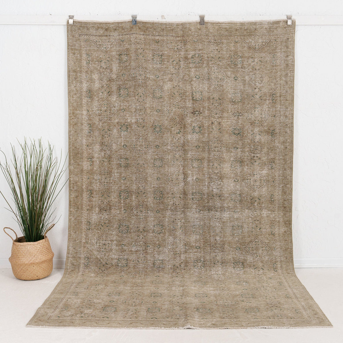 Large Green Antique Rug