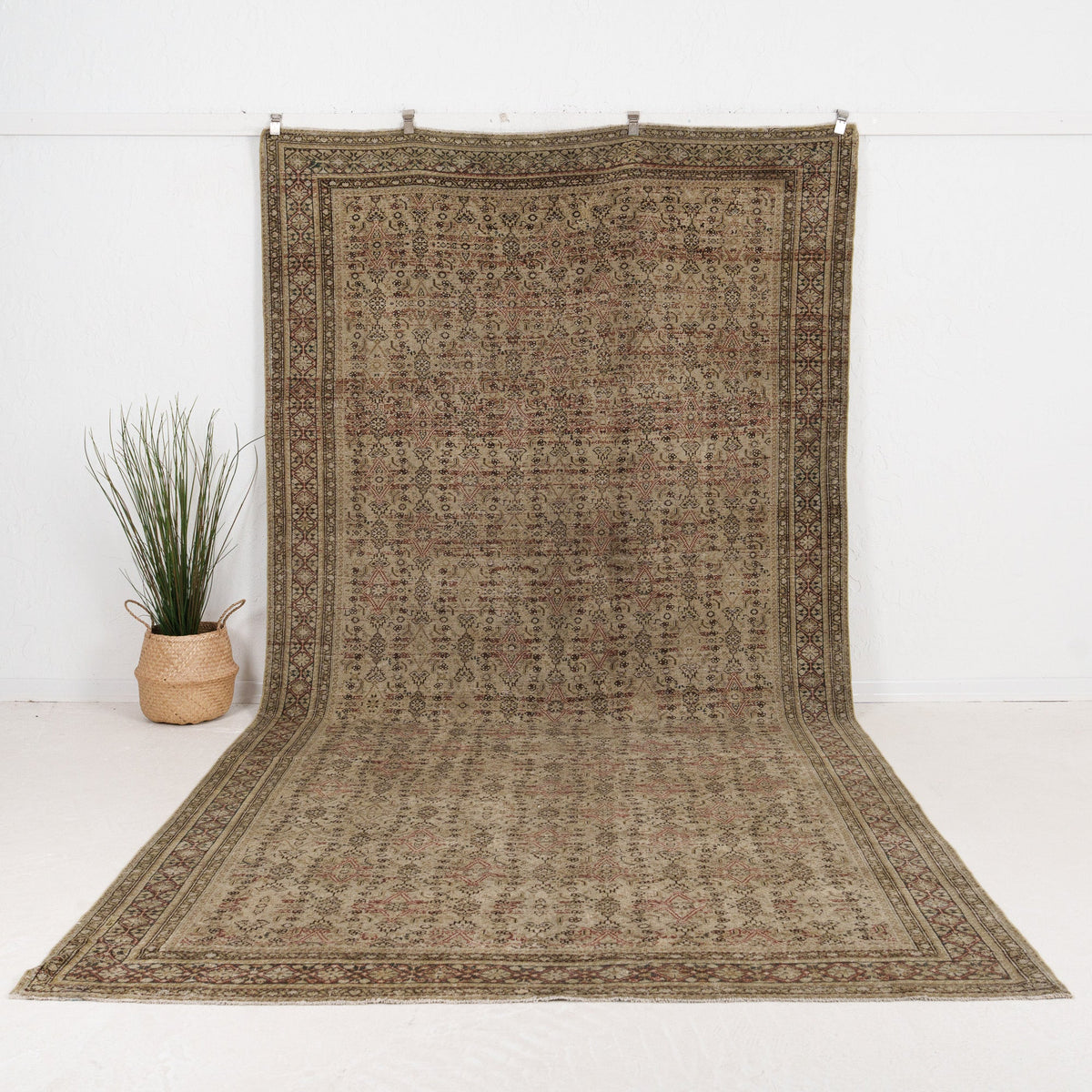 Large Brown Antique Rug