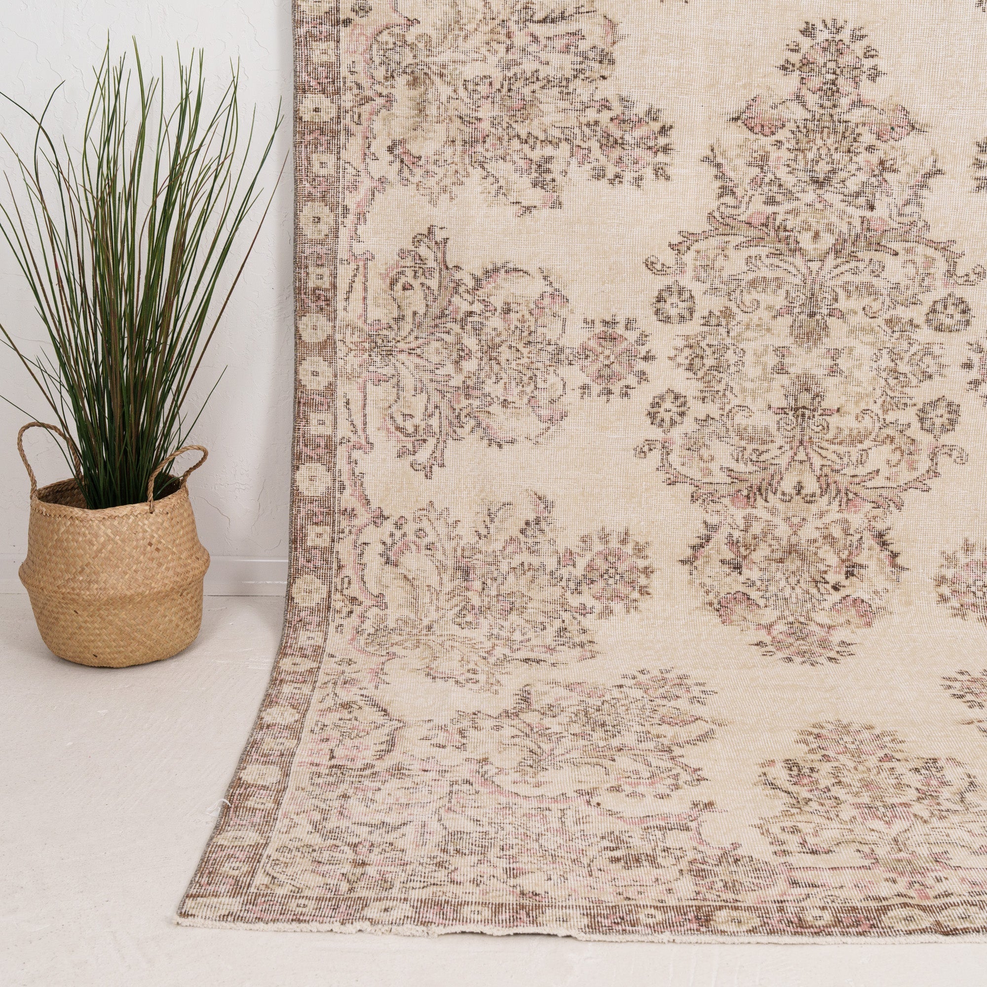 Large Brown Antique Rug