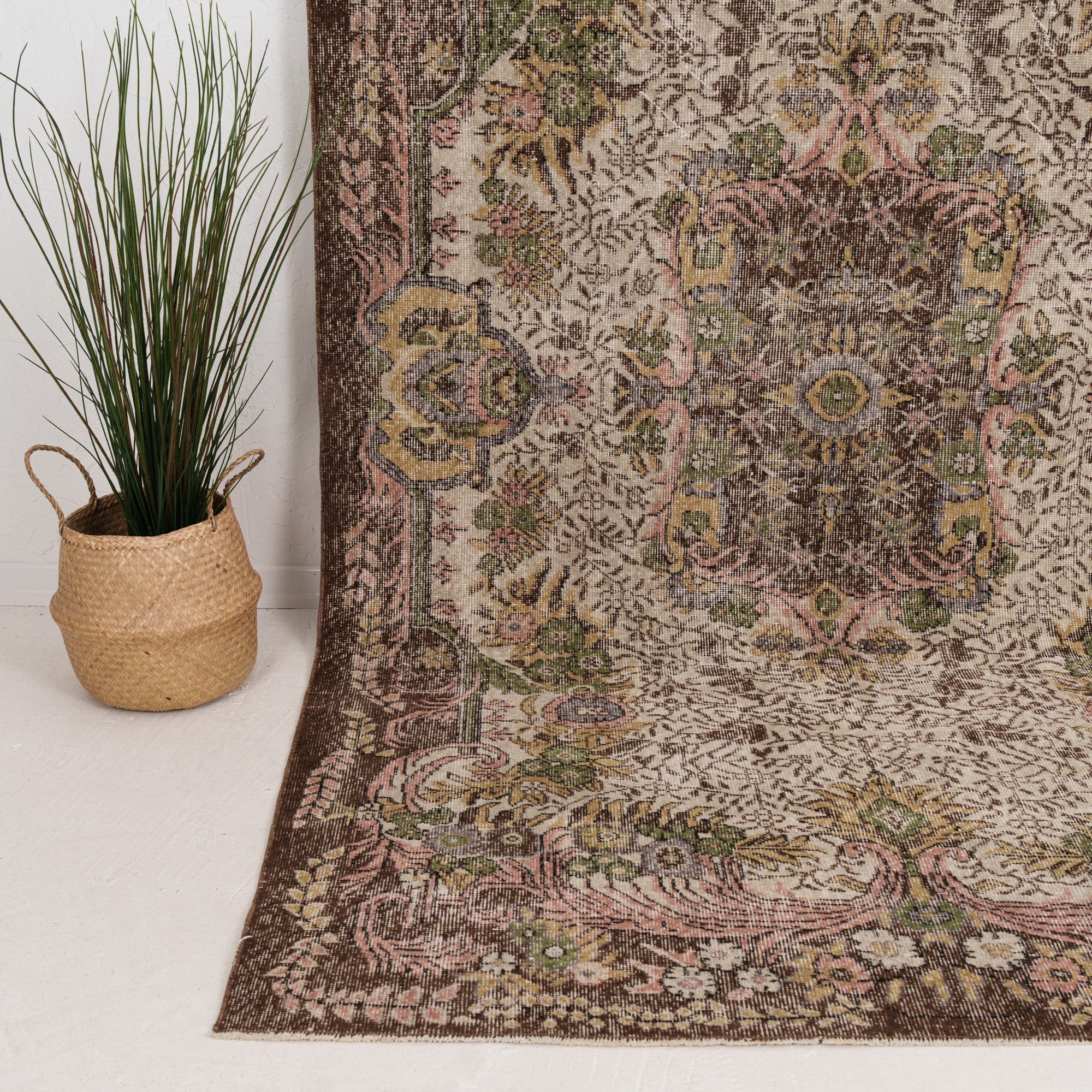 Large Brown Antique Rug