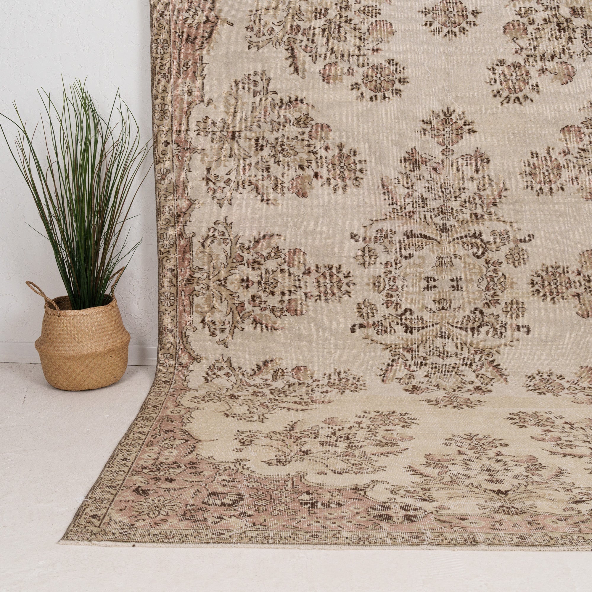 Large Brown Antique Rug