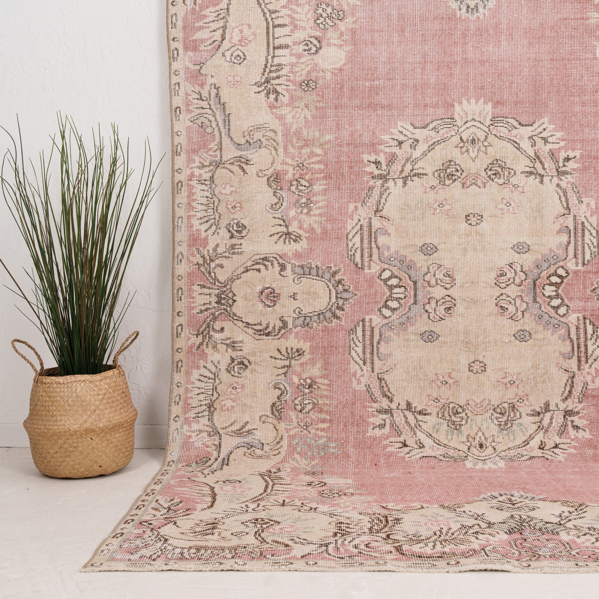 Large Beige Antique Rug