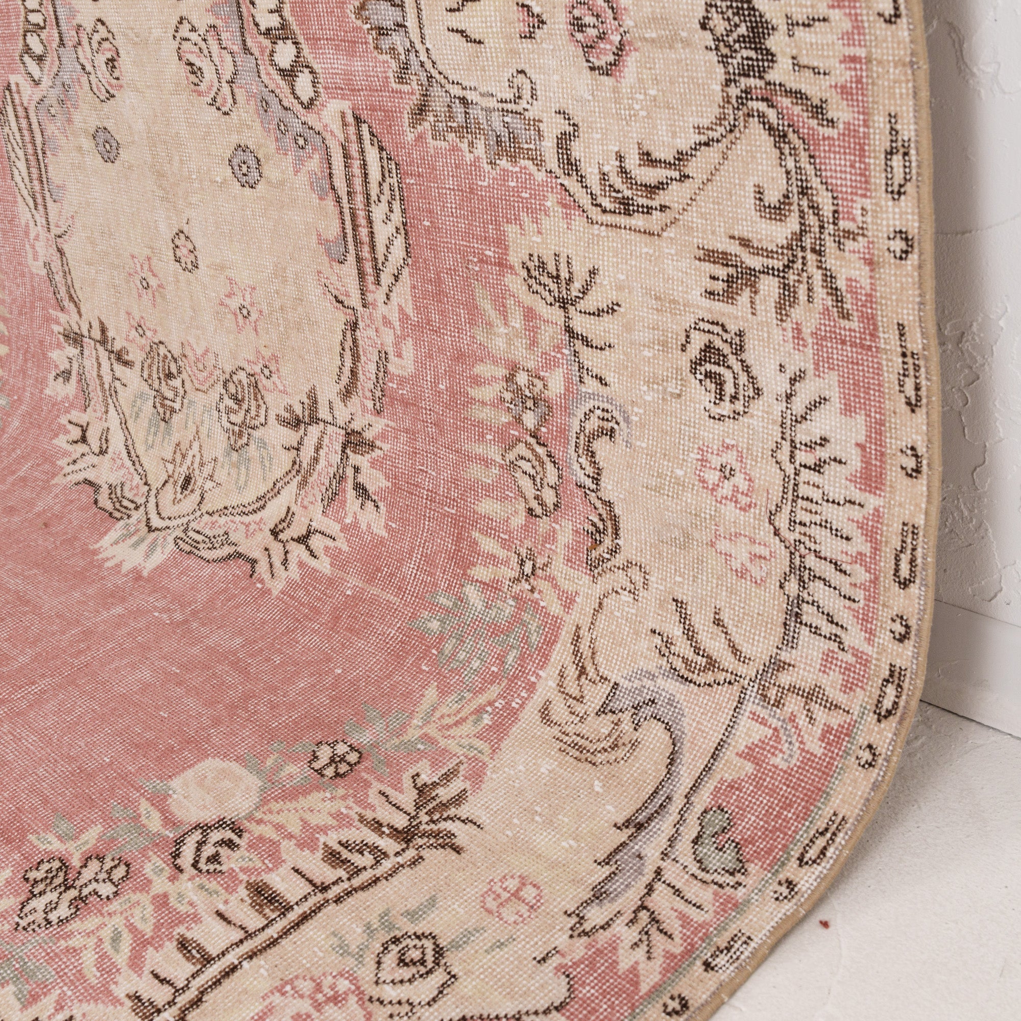 Red and Beige Area Wool Rug