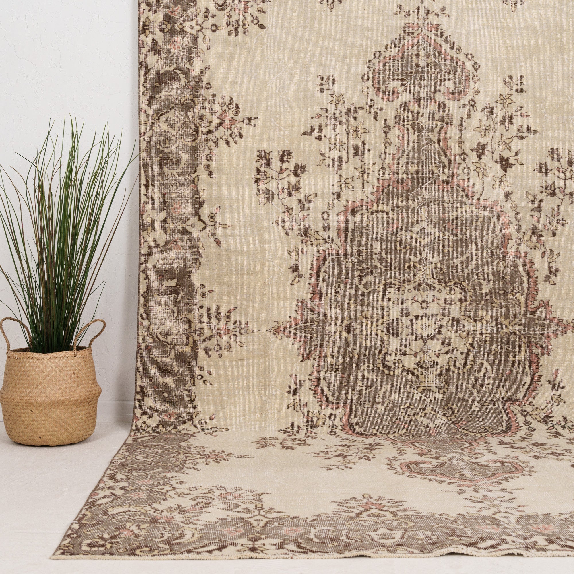 Large Brown Antique Rug