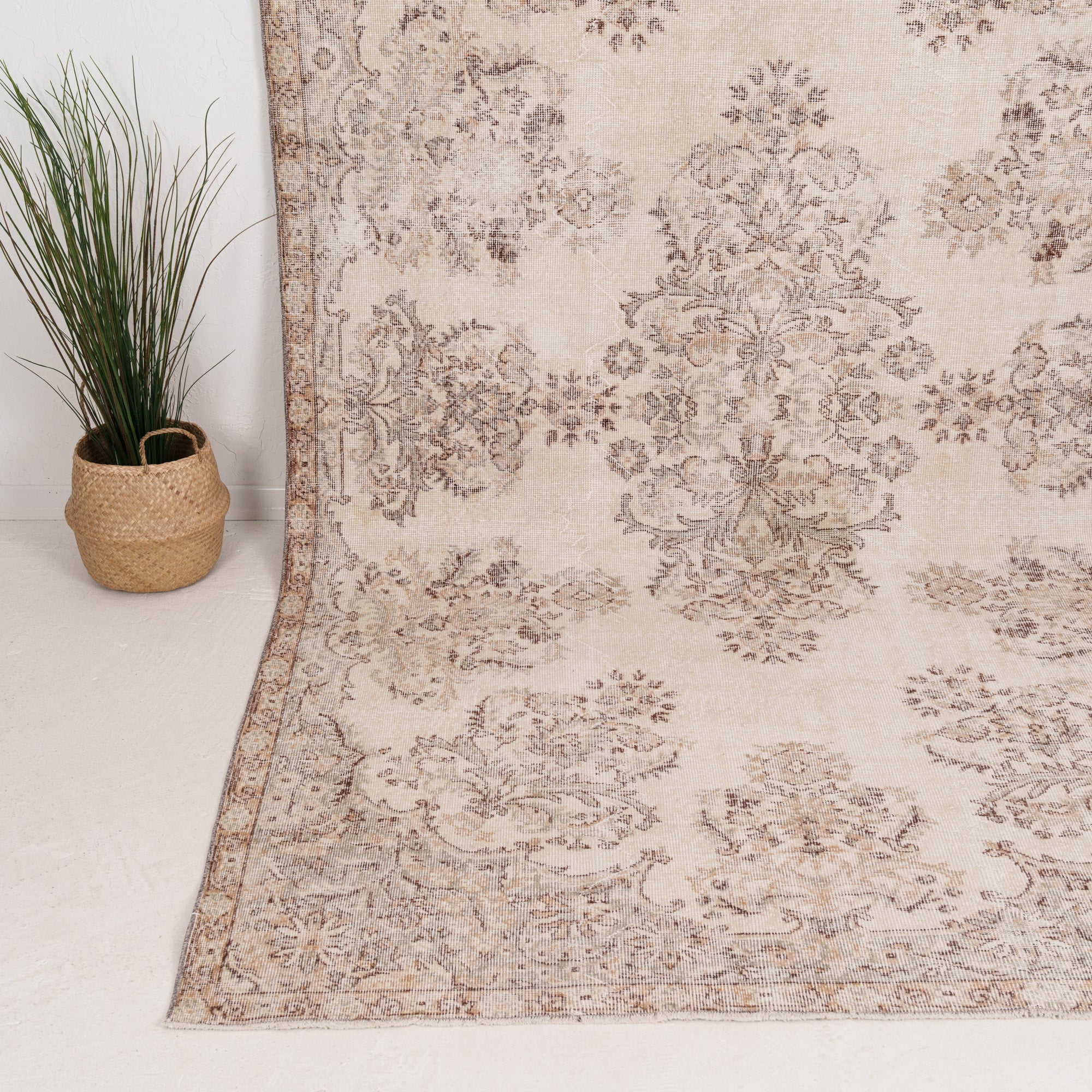Large Brown Antique Rug
