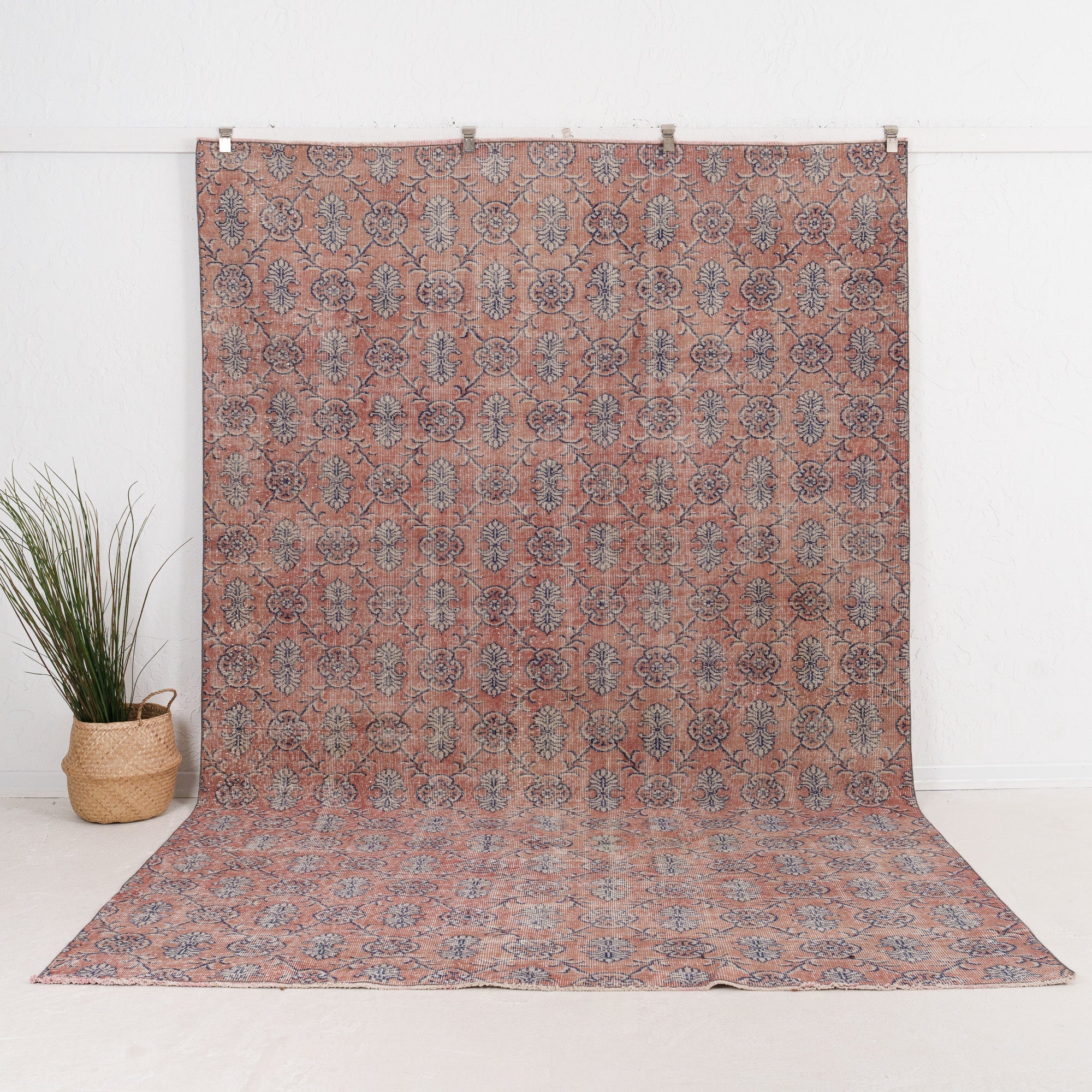 Large Pink Antique Rug